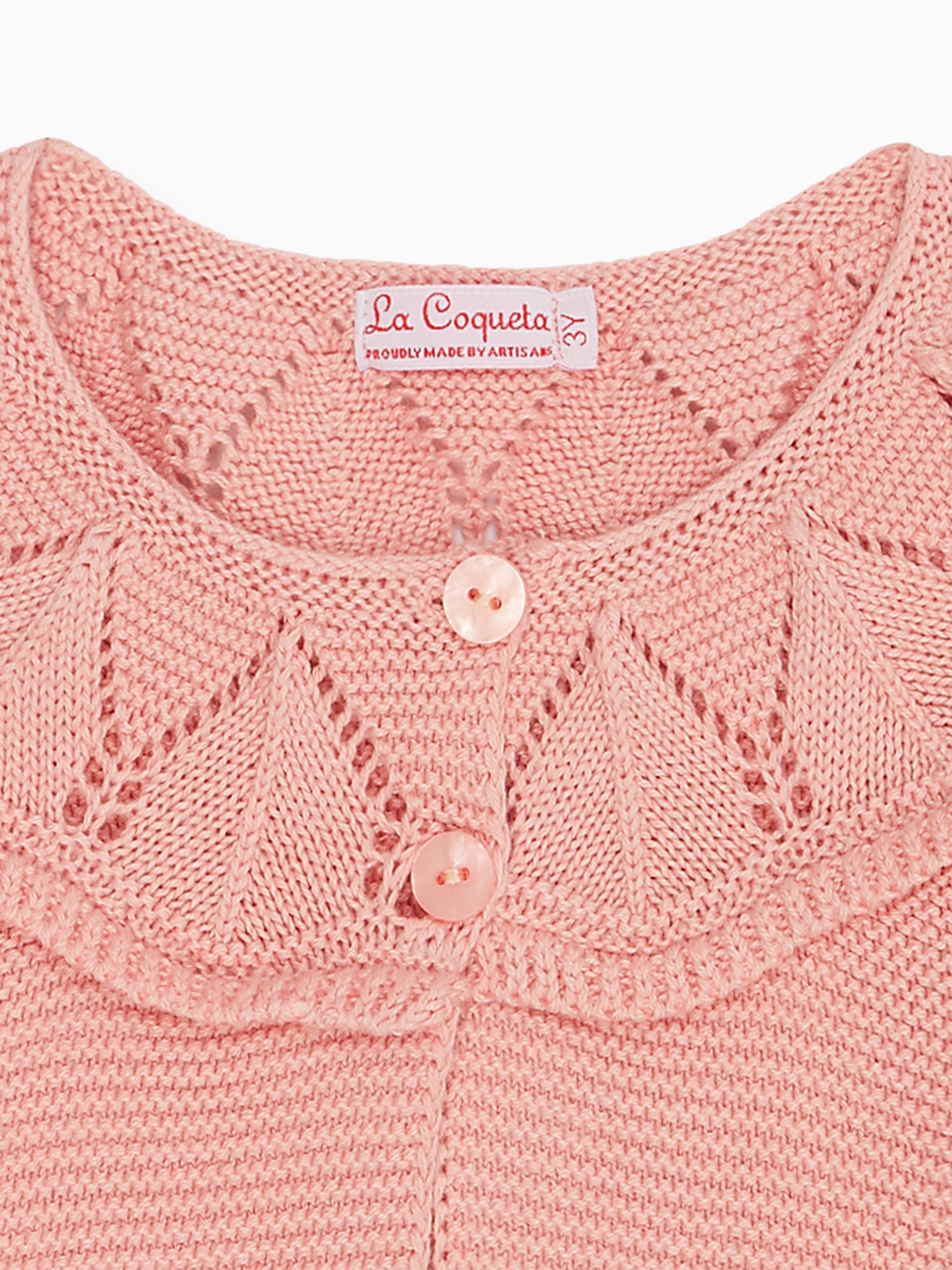 Pink Baena Baby Girl Cotton Cardigan