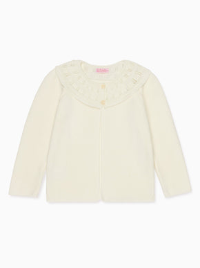 Ivory Baena Cotton Girl Cardigan