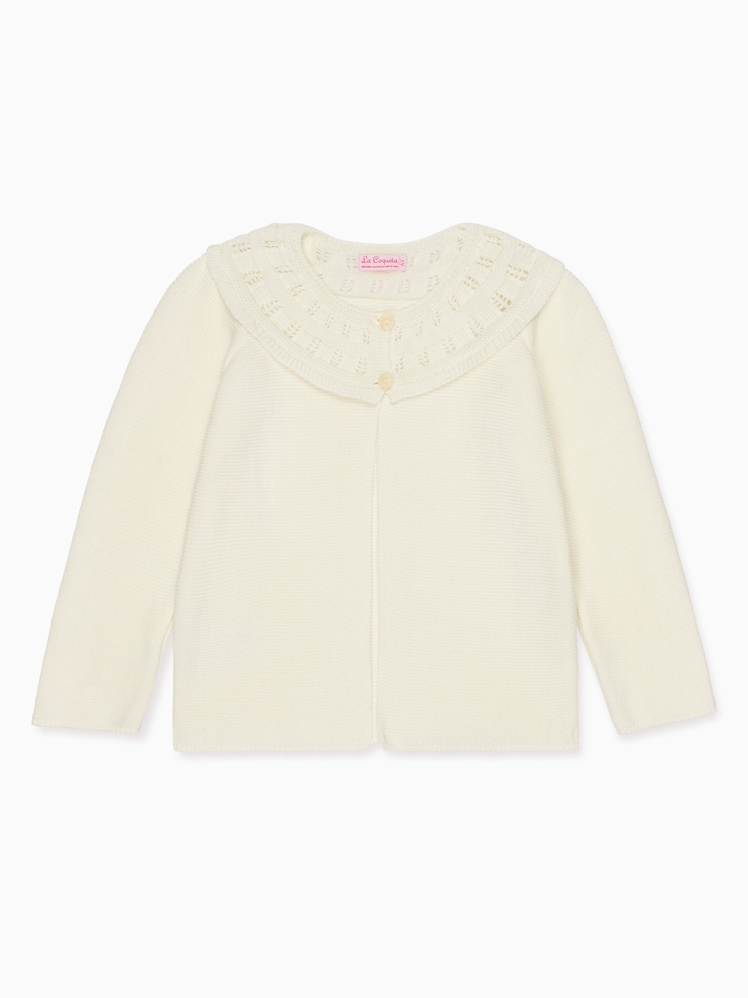 Ivory Baena Cotton Girl Cardigan