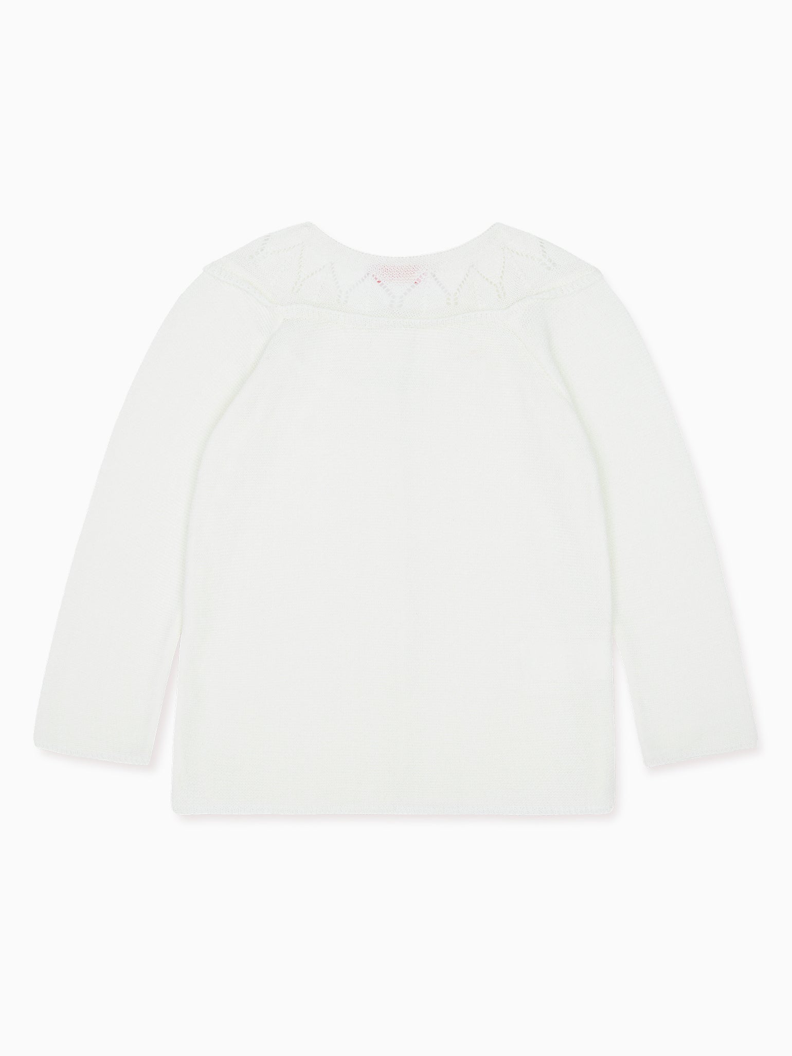 Ivory Baena Girl Cotton Cardigan