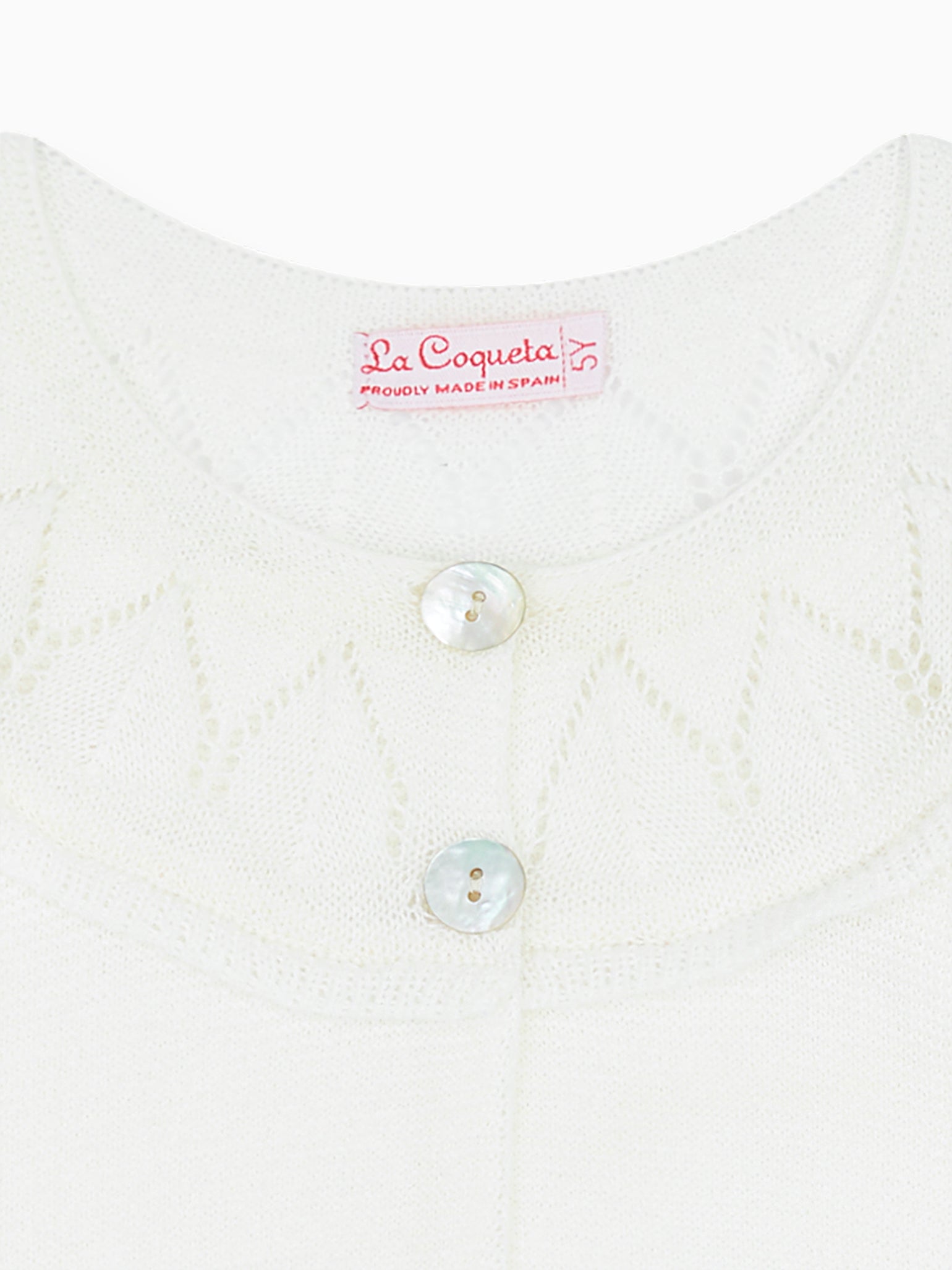 Ivory Baena Girl Cotton Cardigan
