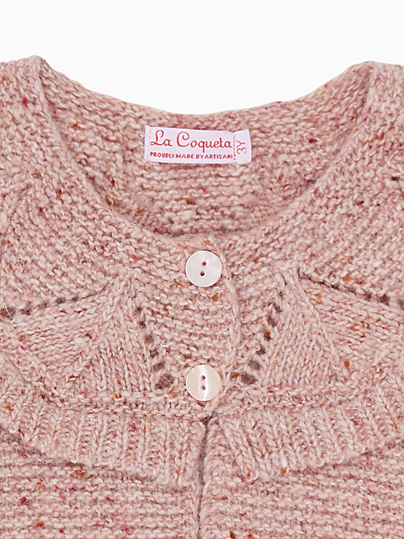 Pink Baena Merino Baby Girl Cardigan