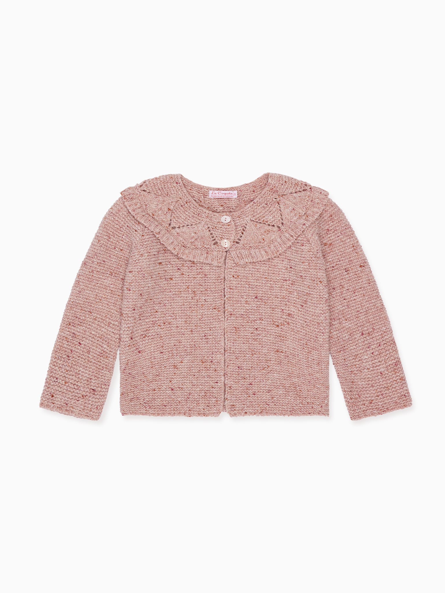Pink Baena Merino Baby Girl Cardigan