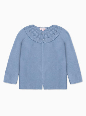 Dusty Blue Baena Merino Girl Cardigan