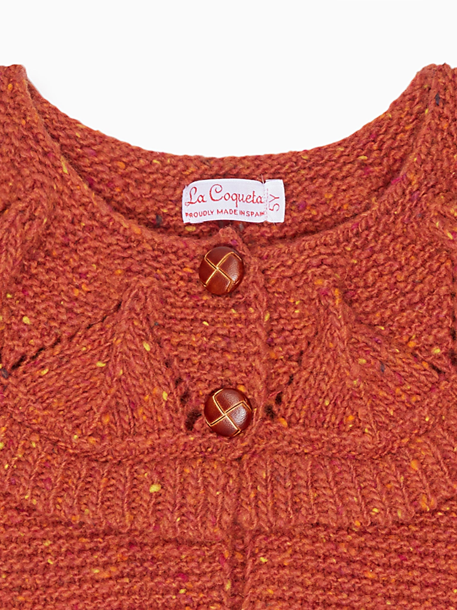 Terracotta Baena Merino Girl Cardigan
