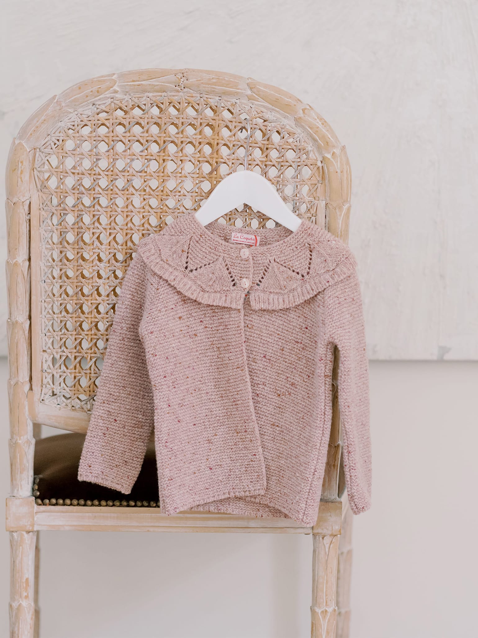 Pink Baena Merino Baby Girl Cardigan