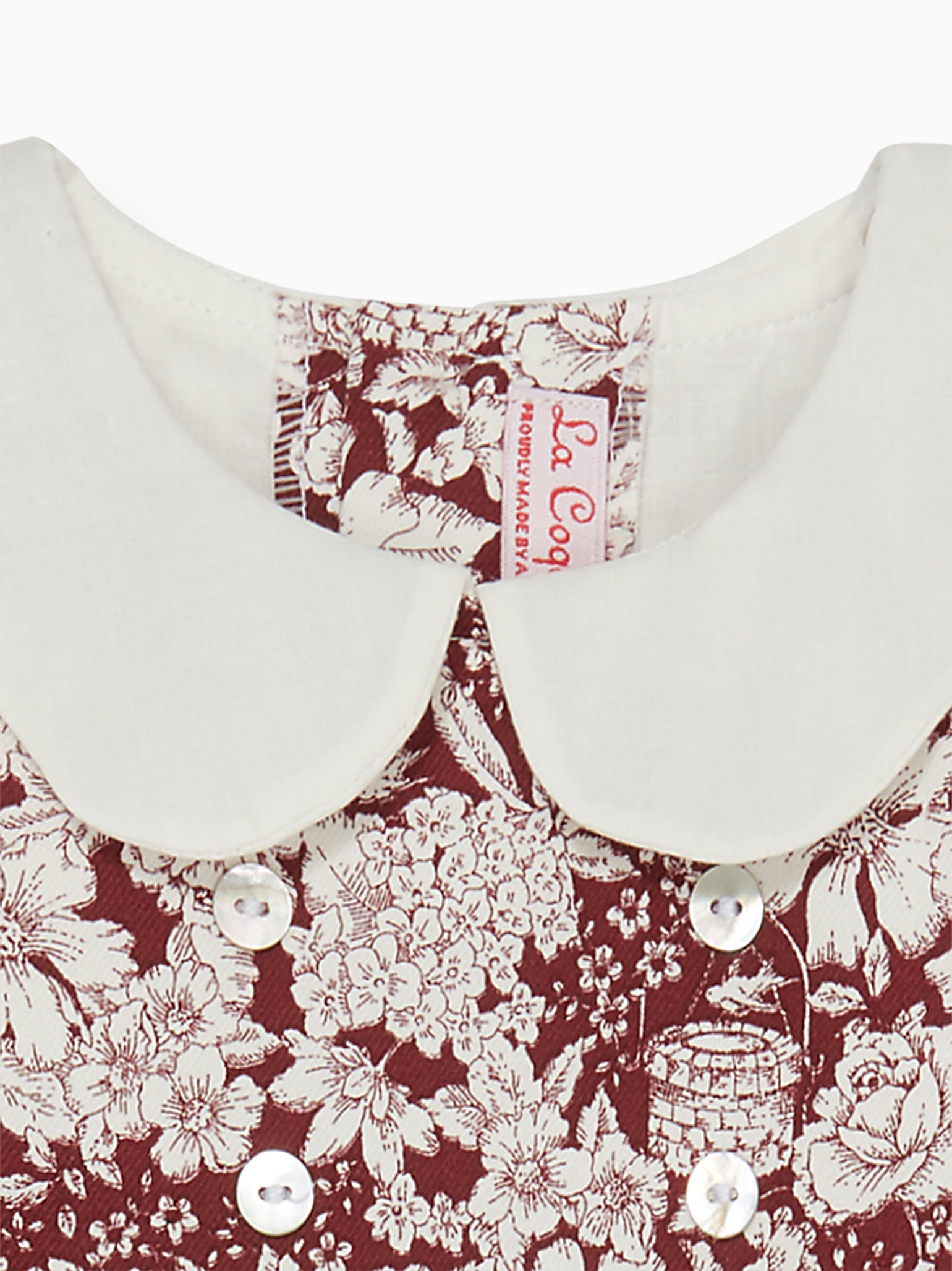 Burgundy Floral Bamba Baby Set