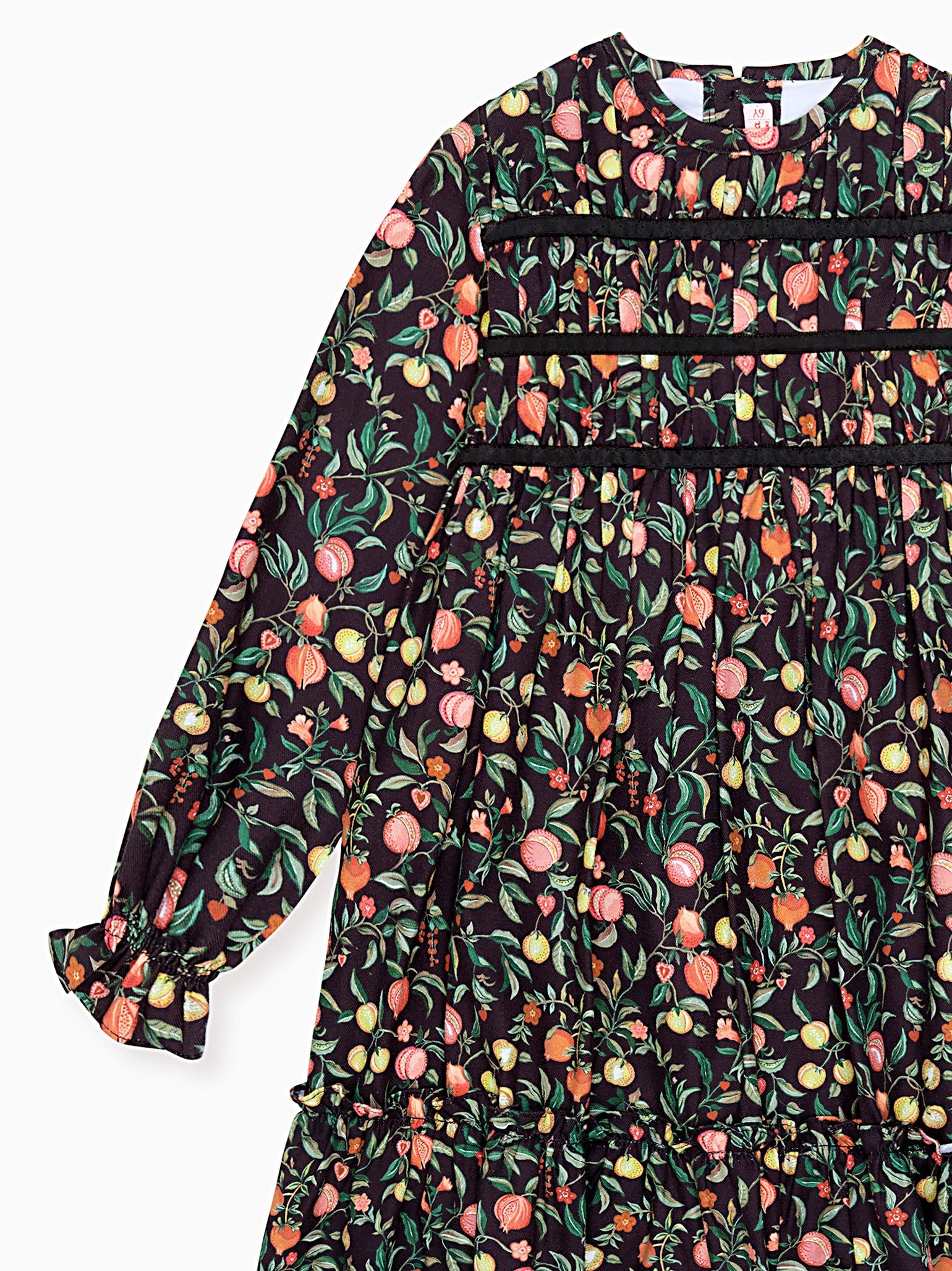 Black Pomegranate Belia Girl Smocked Dress