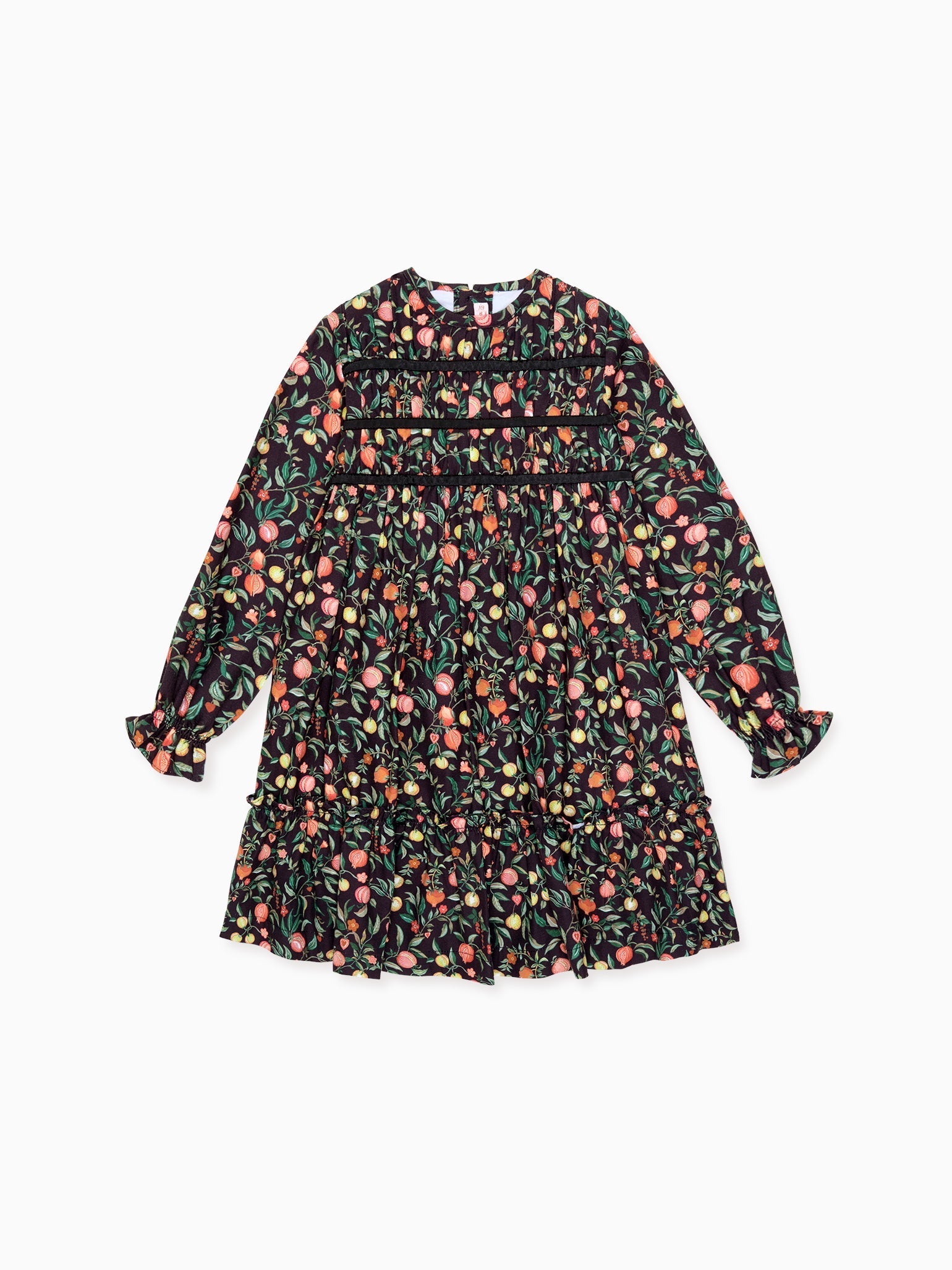 Black Pomegranate Belia Girl Smocked Dress