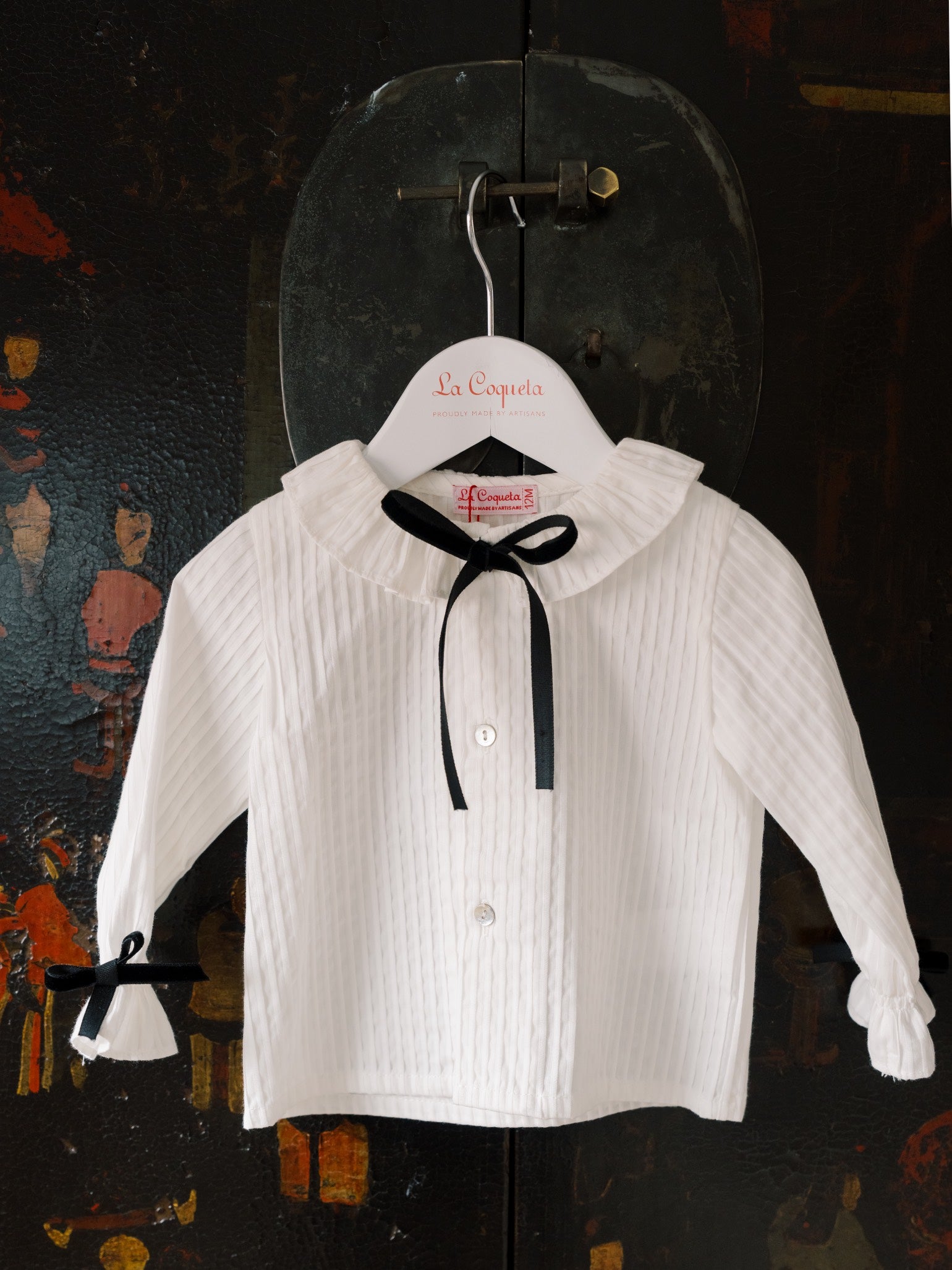 White Betty Long Sleeve Baby Girl Shirt