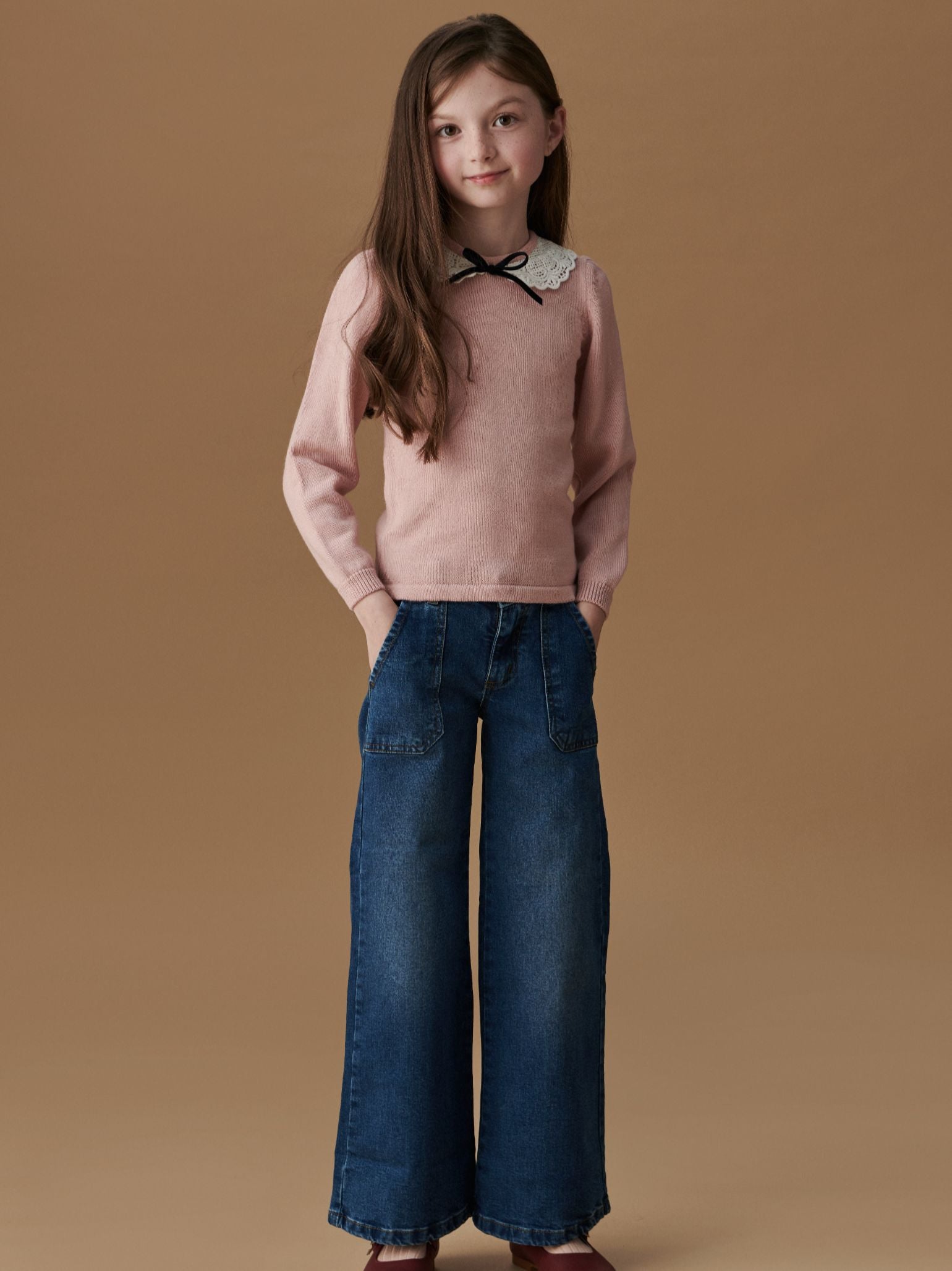 Dusty Pink Blanca Merino Girl Jumper