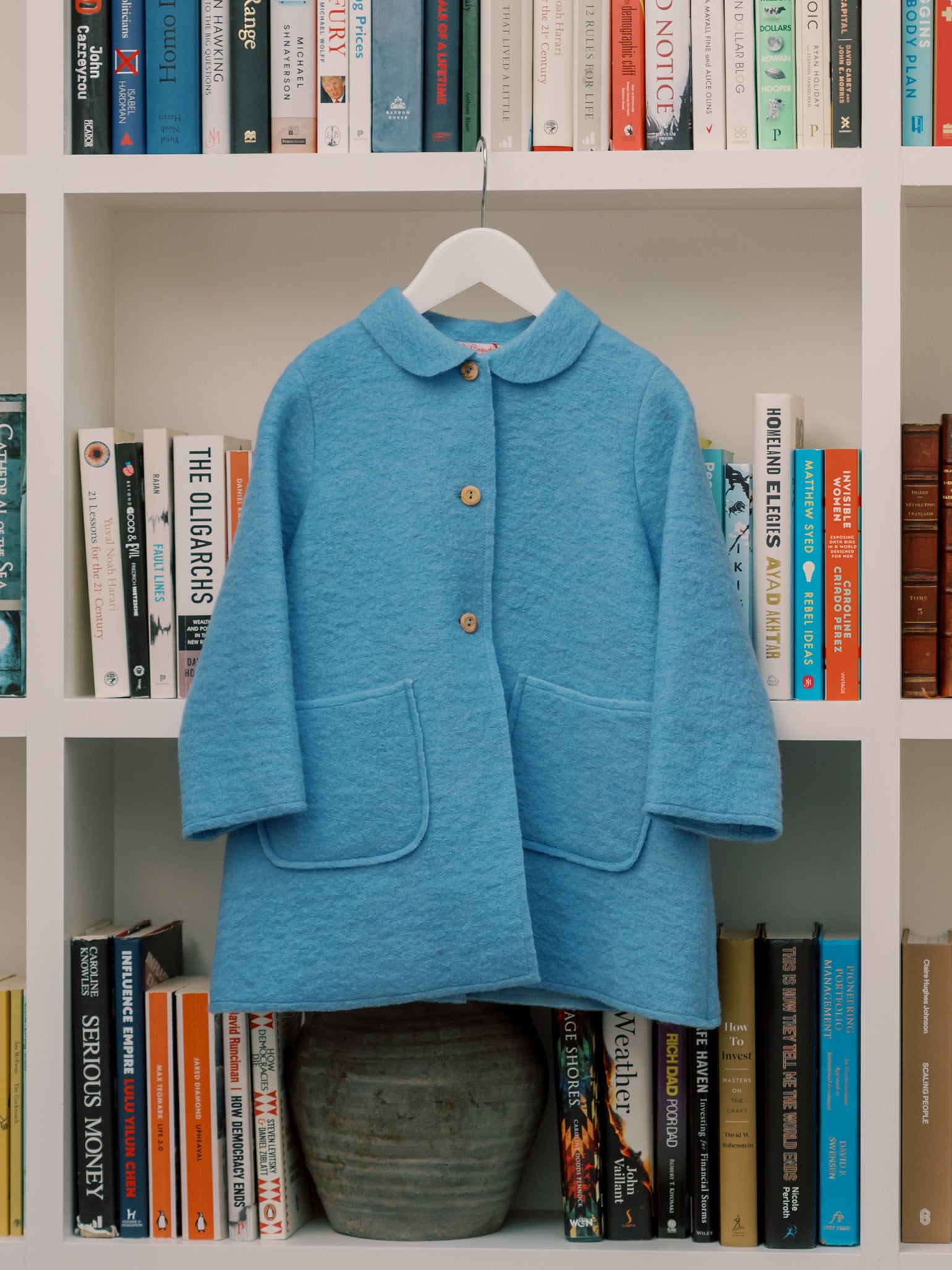 Blue Henrietta Girl Wool Coat