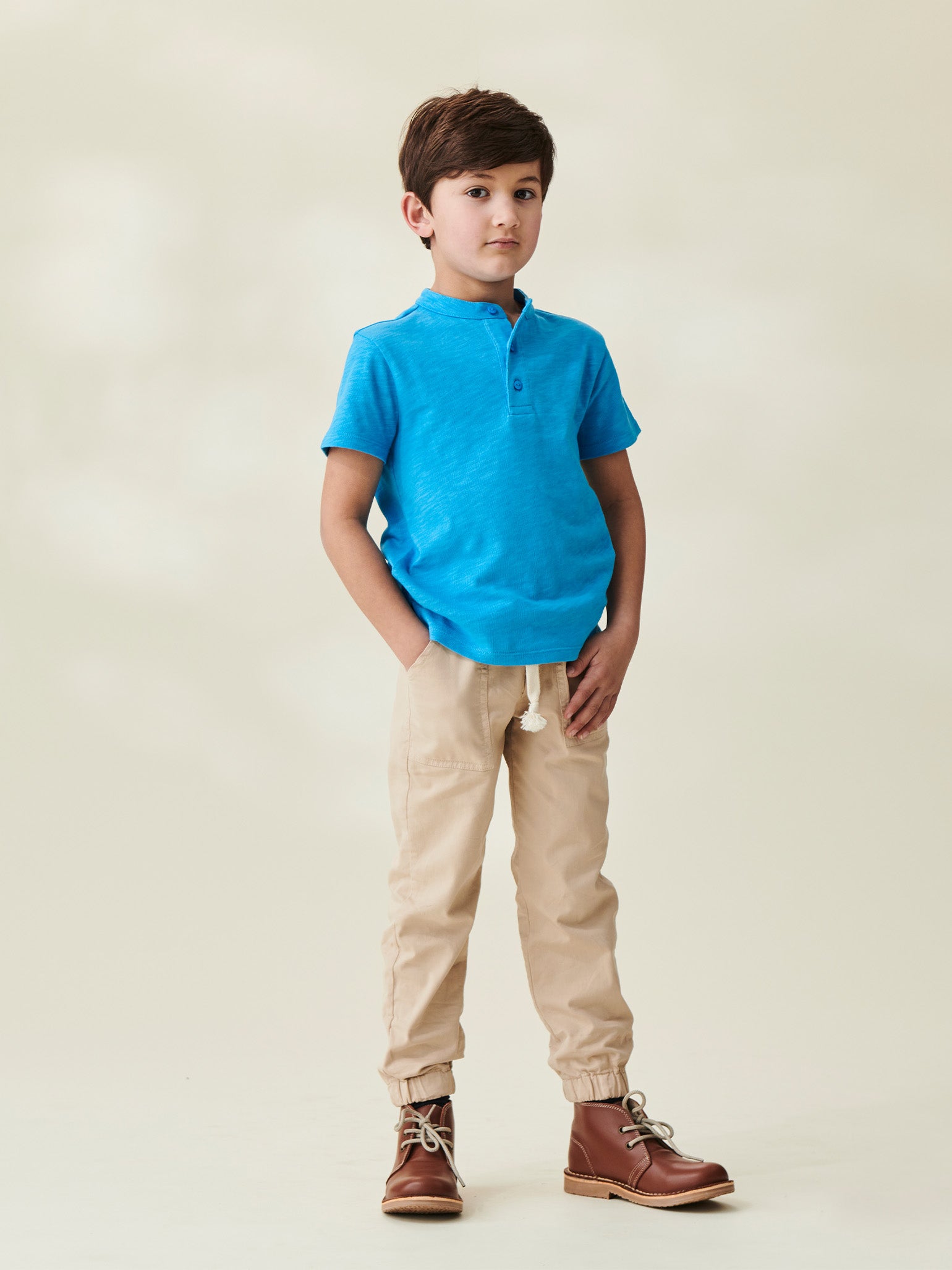 Blue Marco Boy Short Sleeve Polo Shirt