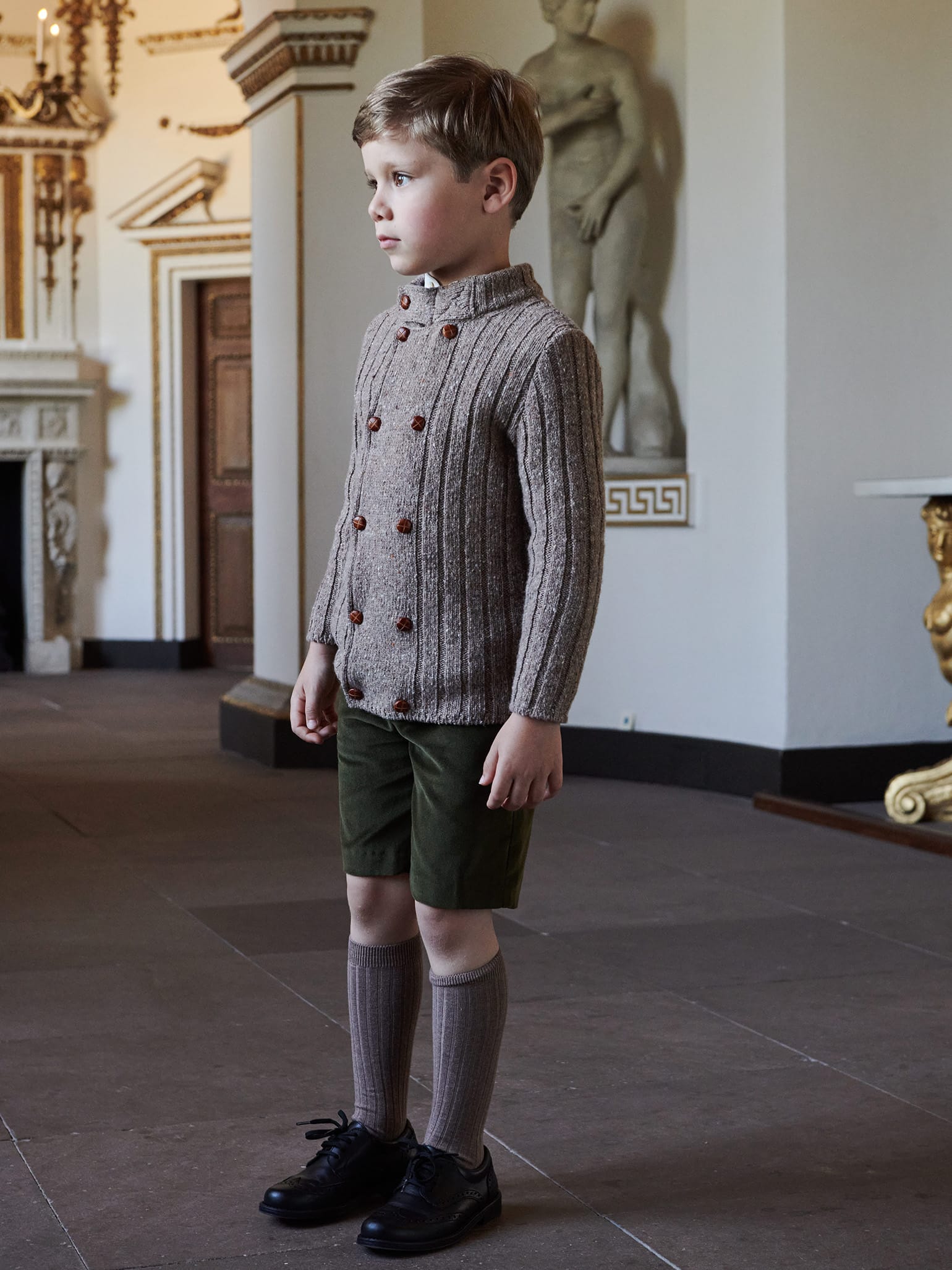 Brown Bolo Merino Boy Cardigan