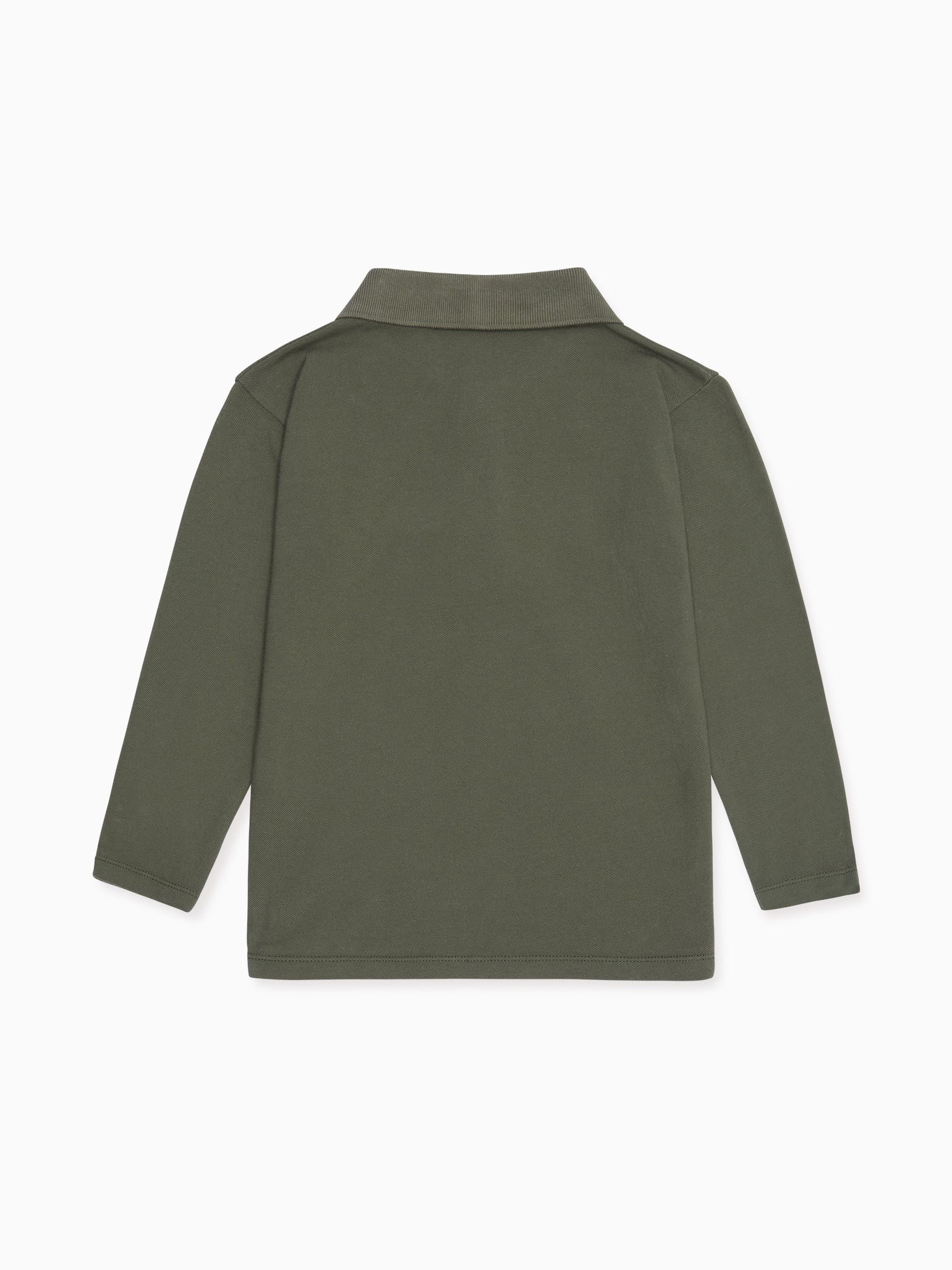Olive Braulio Long Sleeve Kids Polo Top