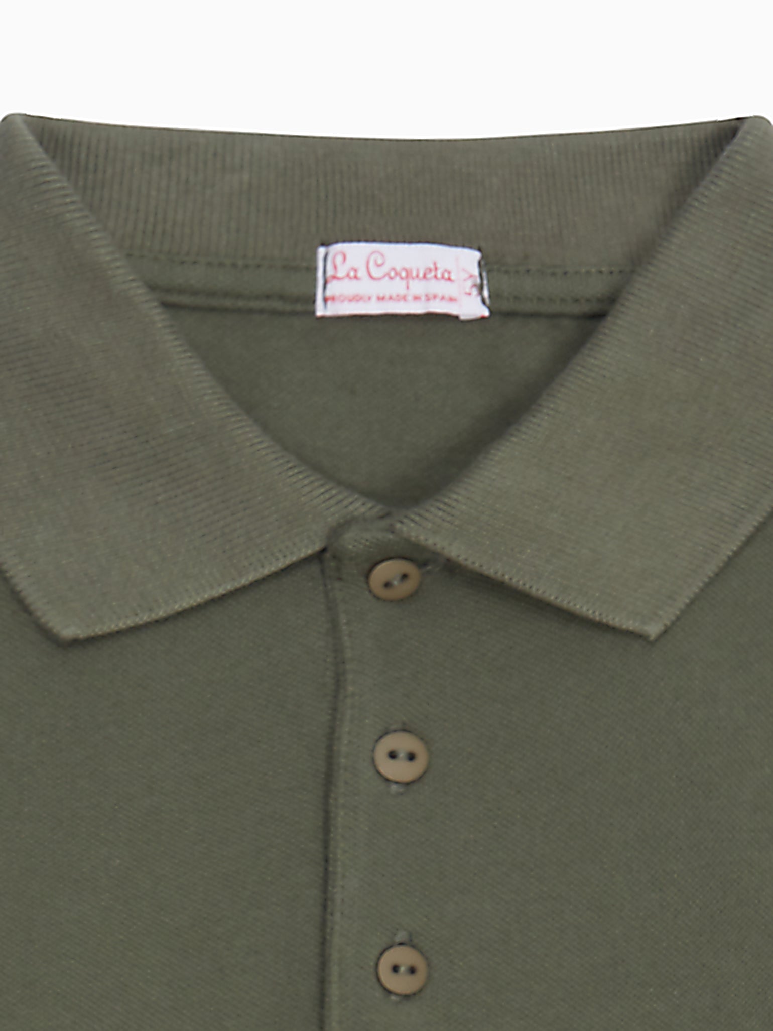 Olive Braulio Long Sleeve Kids Polo Top