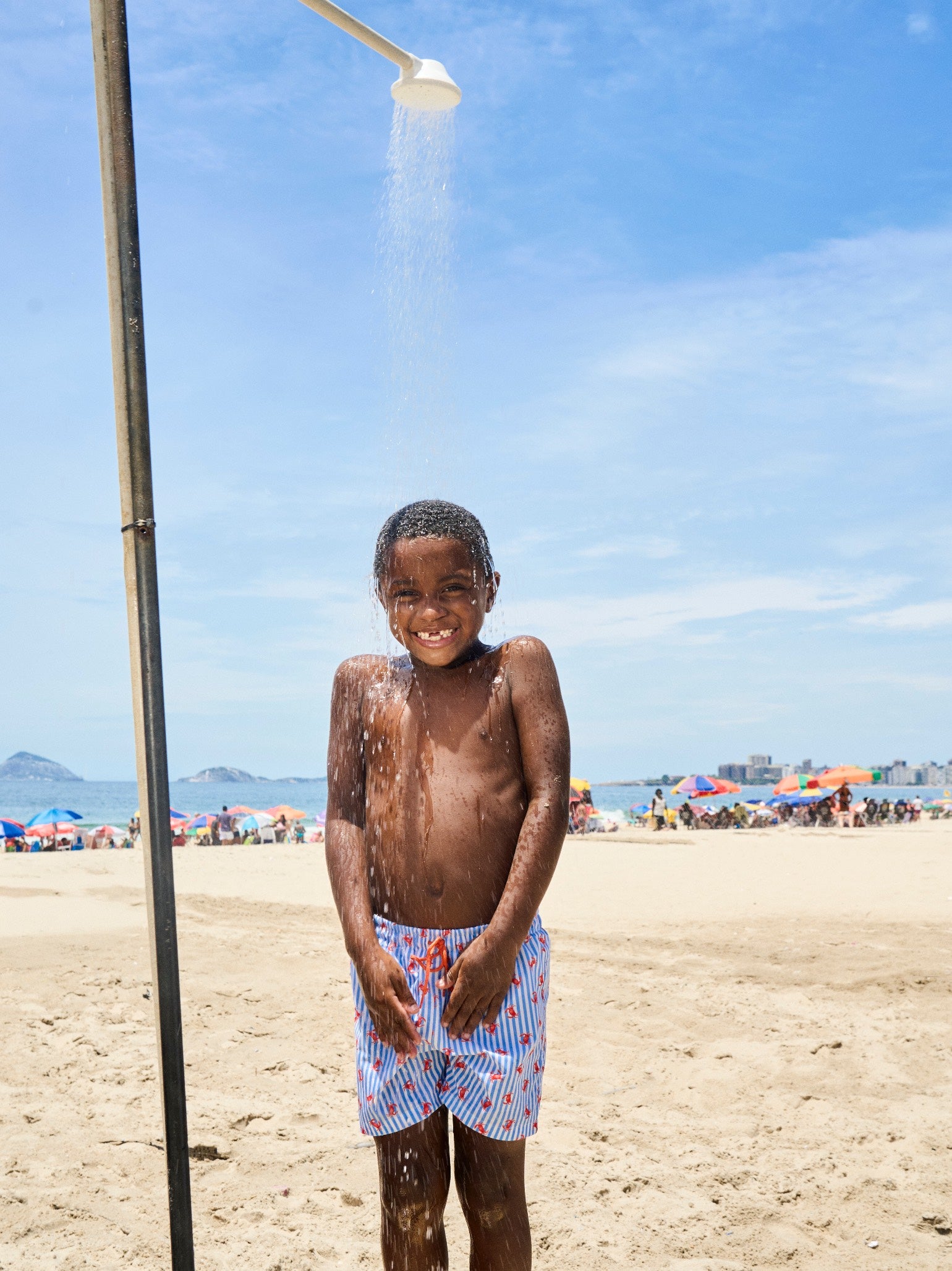 Blue Stripe Bravo Boy Swim Short