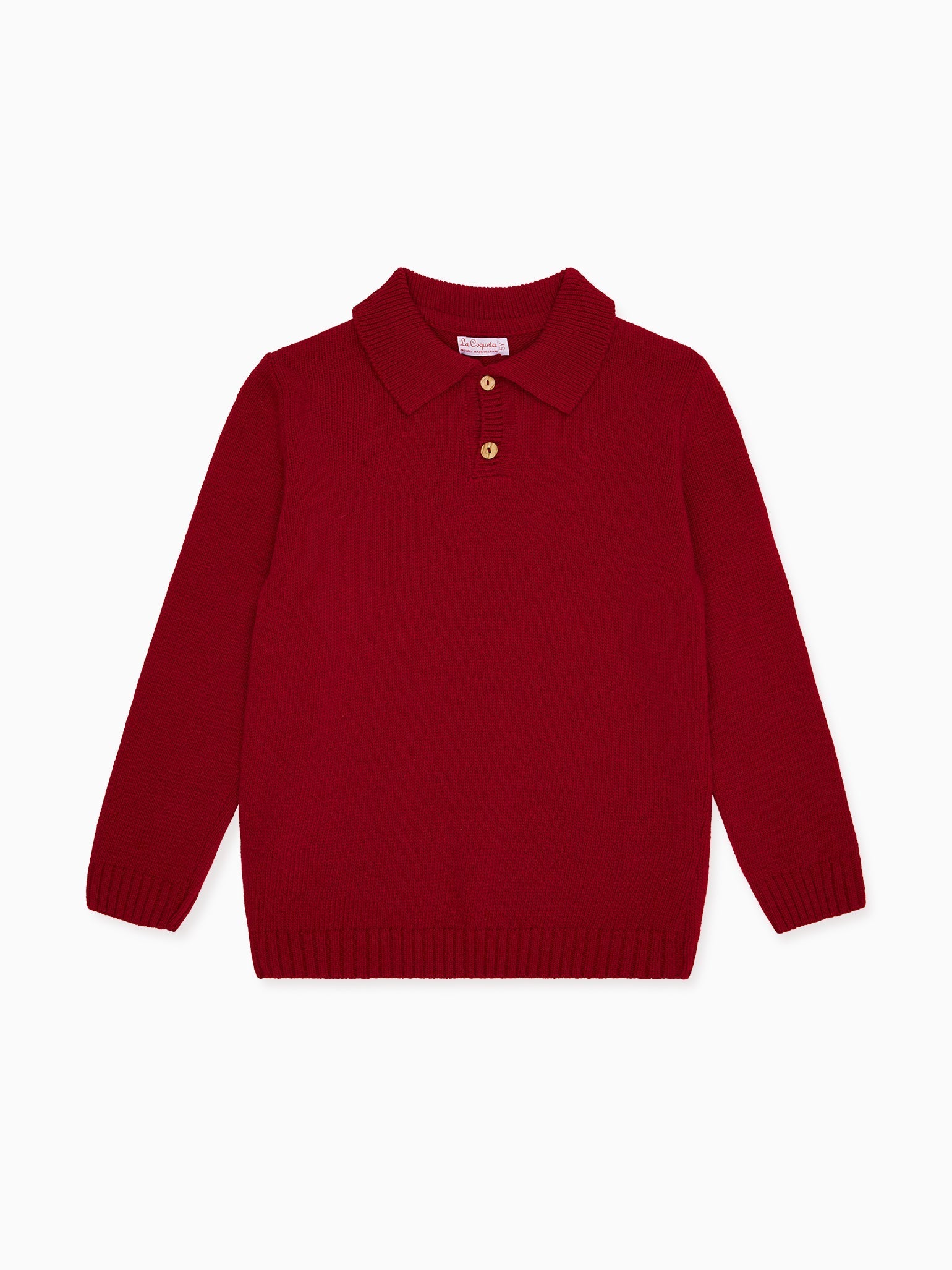 Burgundy Brio Merino Boy Jumper