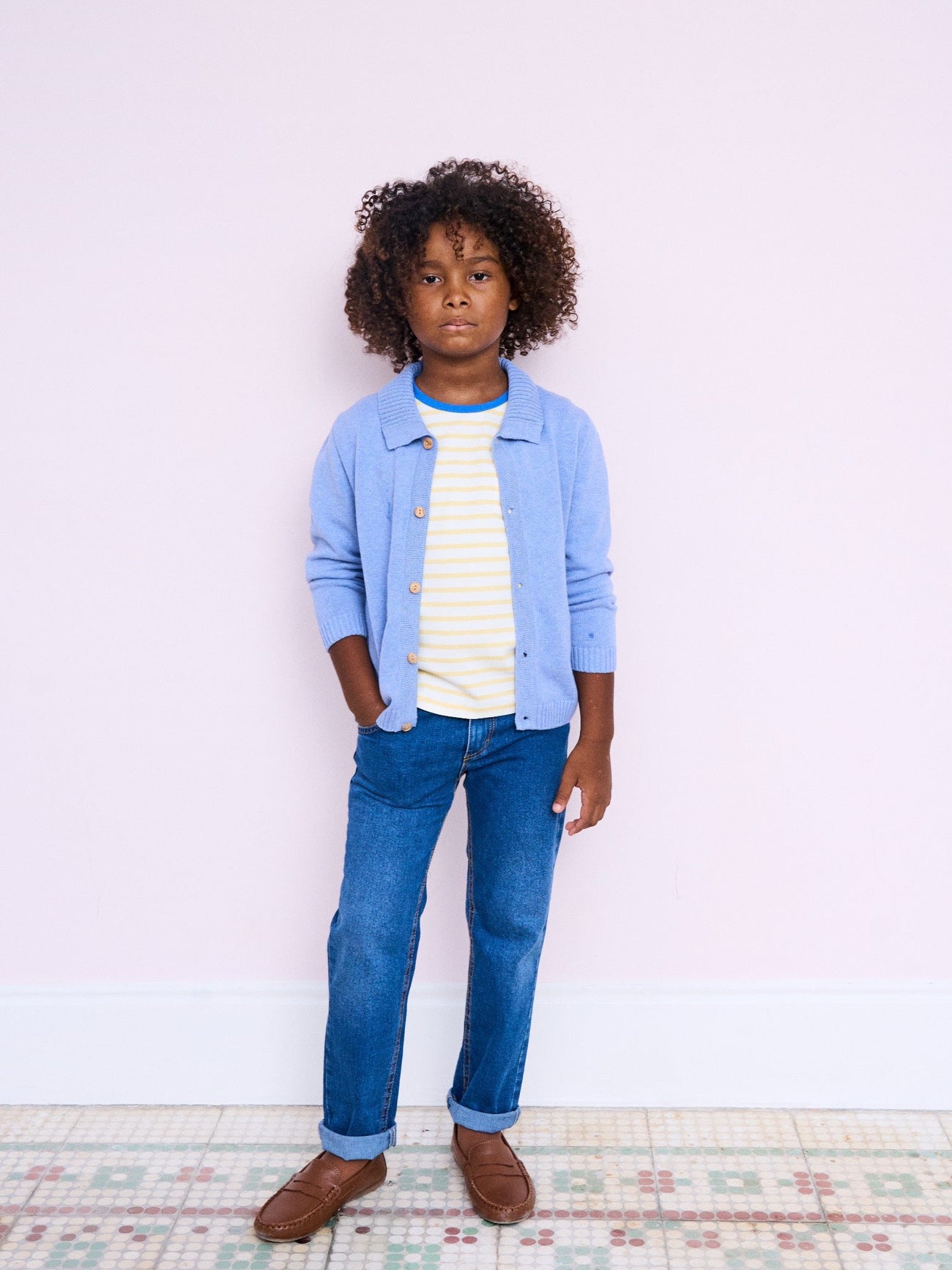 Blue Brio Cotton Boy Cardigan