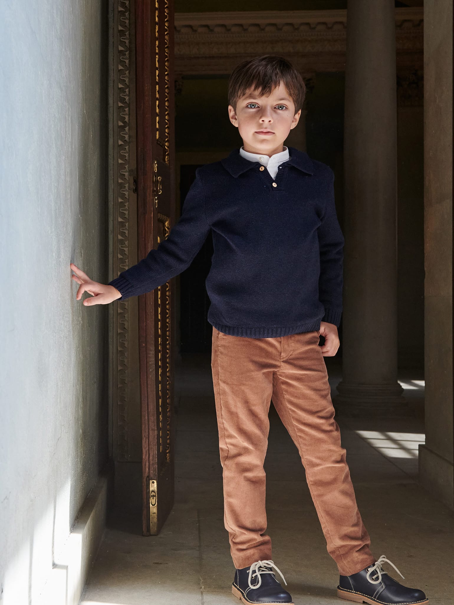 Navy Brio Merino Boy Jumper