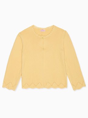 Lemon Brisa Cotton Girl Cardigan
