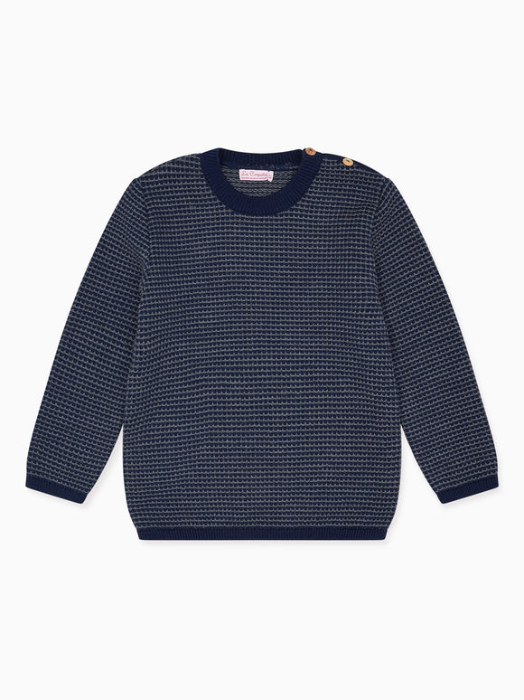 Blue Bromo Merino Jacquard Boy Jumper