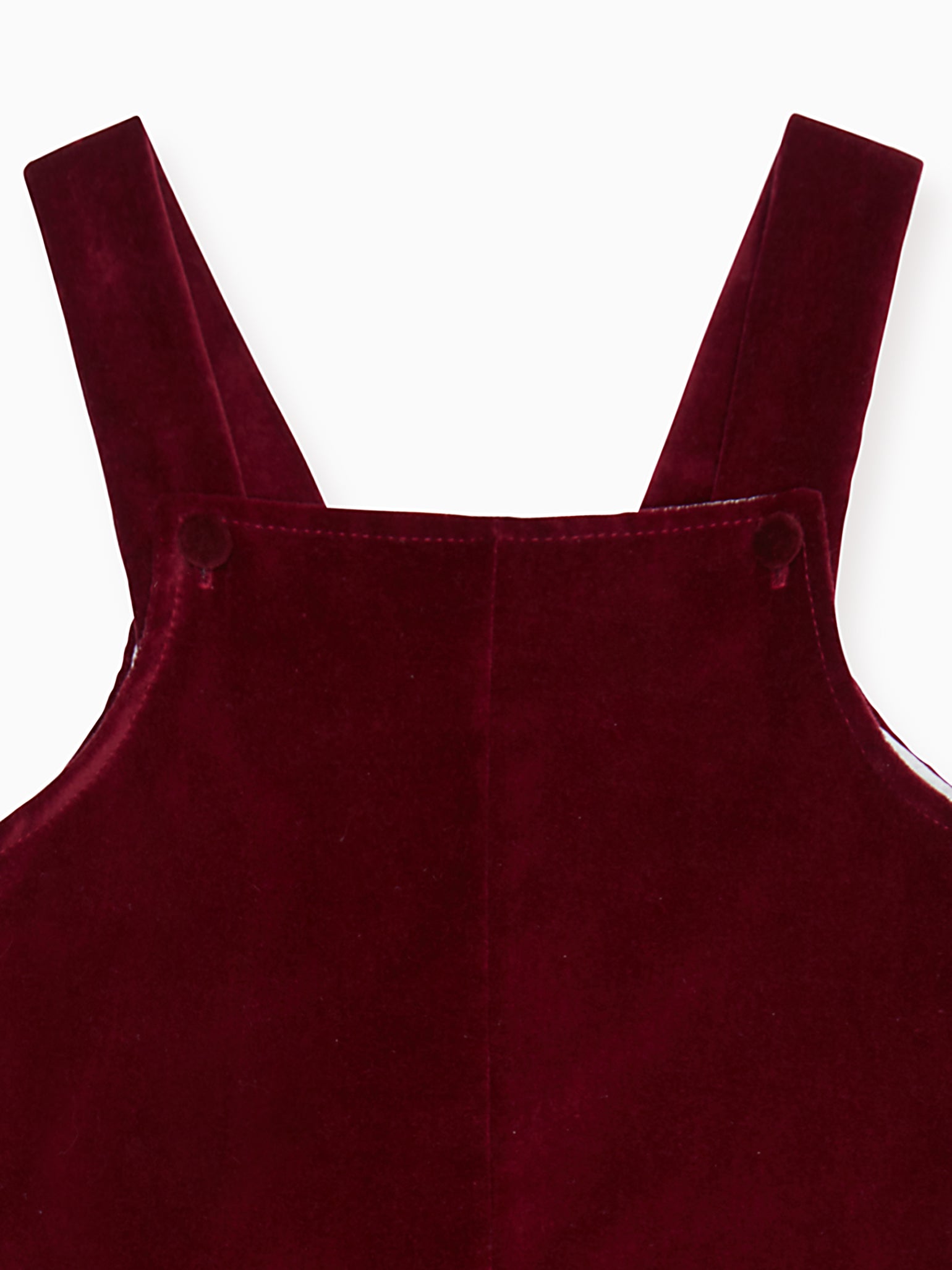 Burgundy Buganvilla Velvet Baby Dungarees