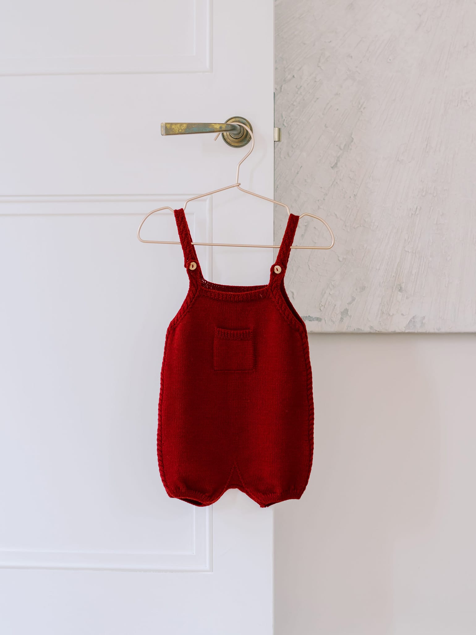 Burgundy Buganvilla Velvet Baby Dungarees