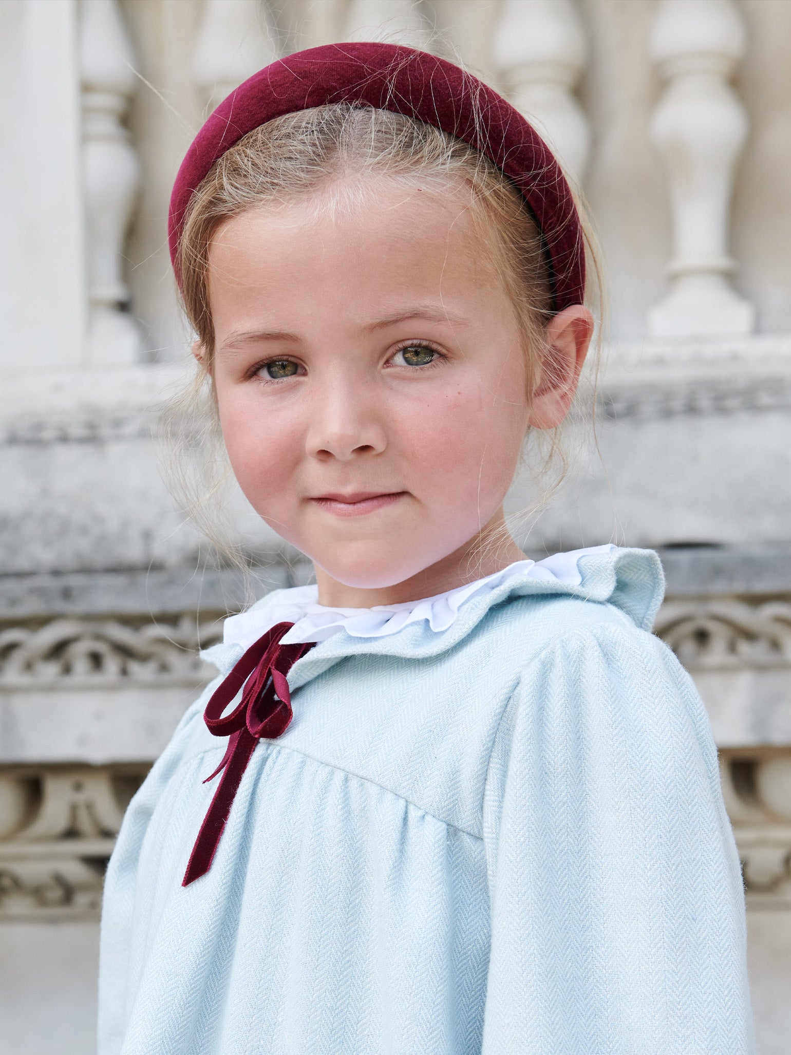 Burgundy Velvet Wide Girl Hairband