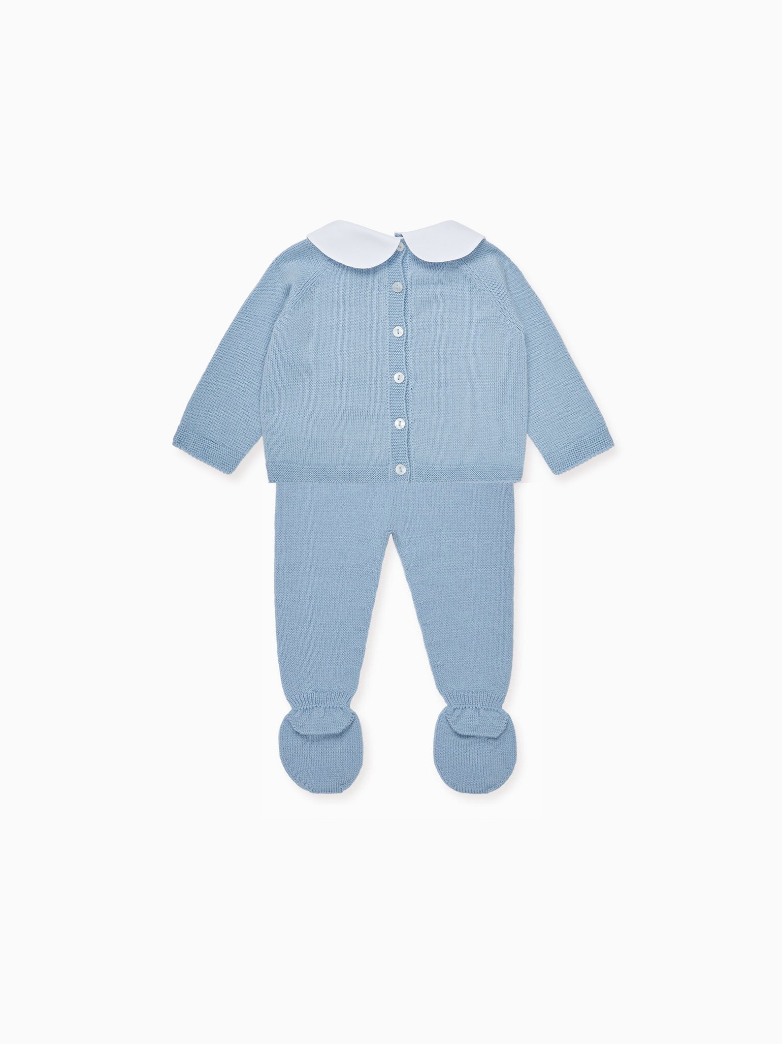 Dusty Blue Celyn Merino Baby Knitted Set