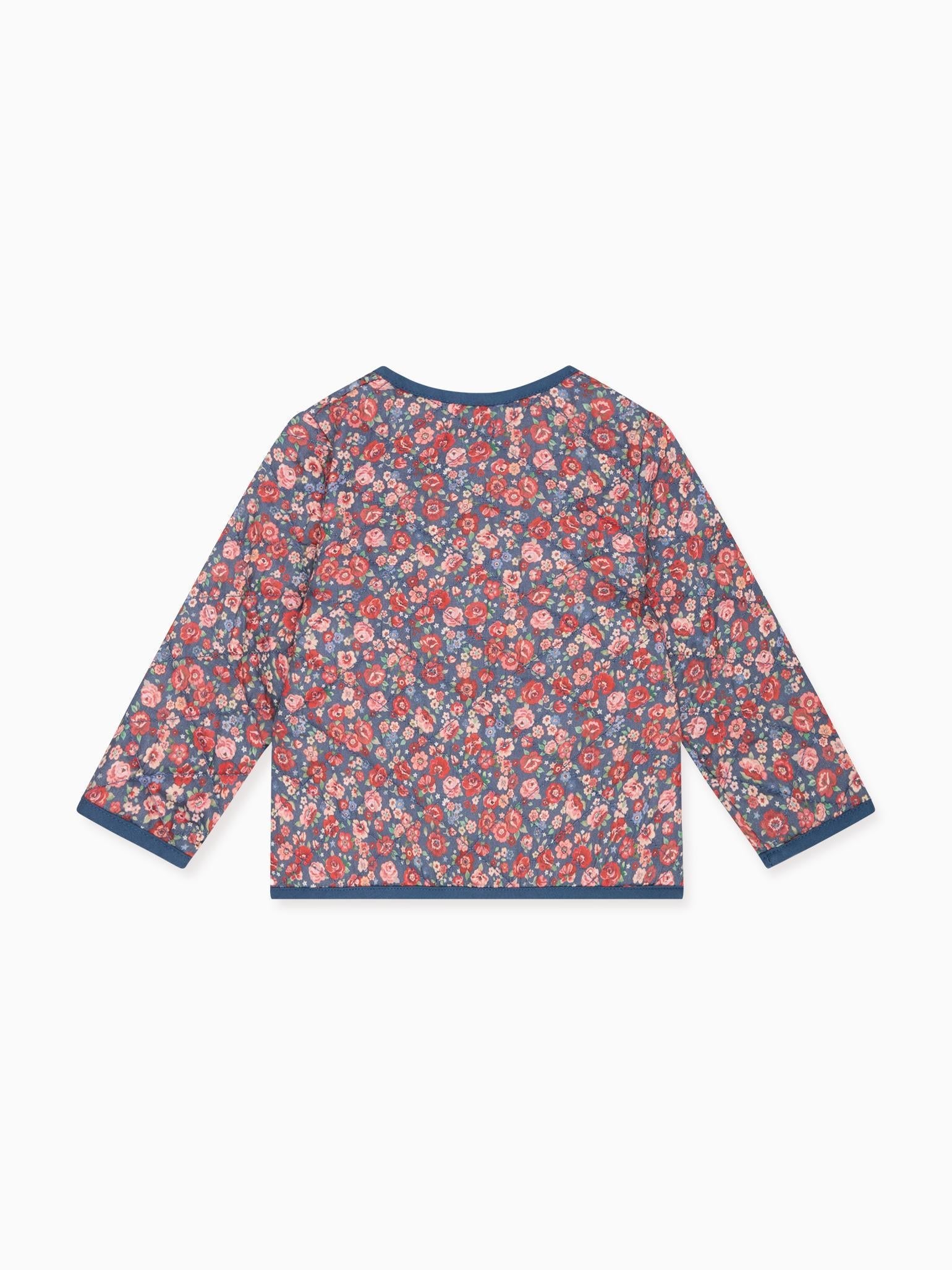 Navy Floral Calida Baby Girl Jacket