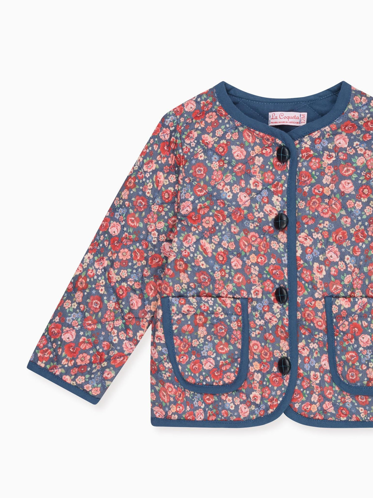 Navy Floral Calida Baby Girl Jacket