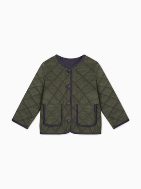 Olive Polka Dot Calida Baby Girl Jacket