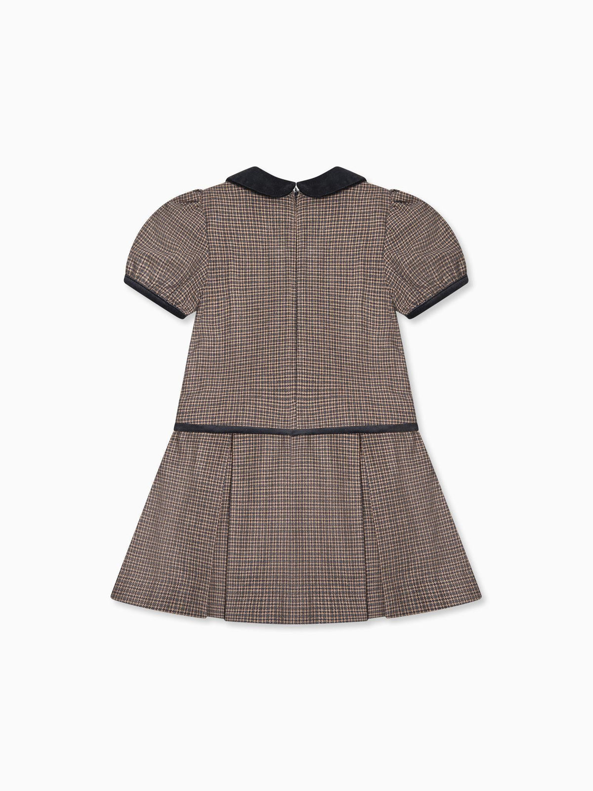Brown Check Camala Girl Drop Waist Dress