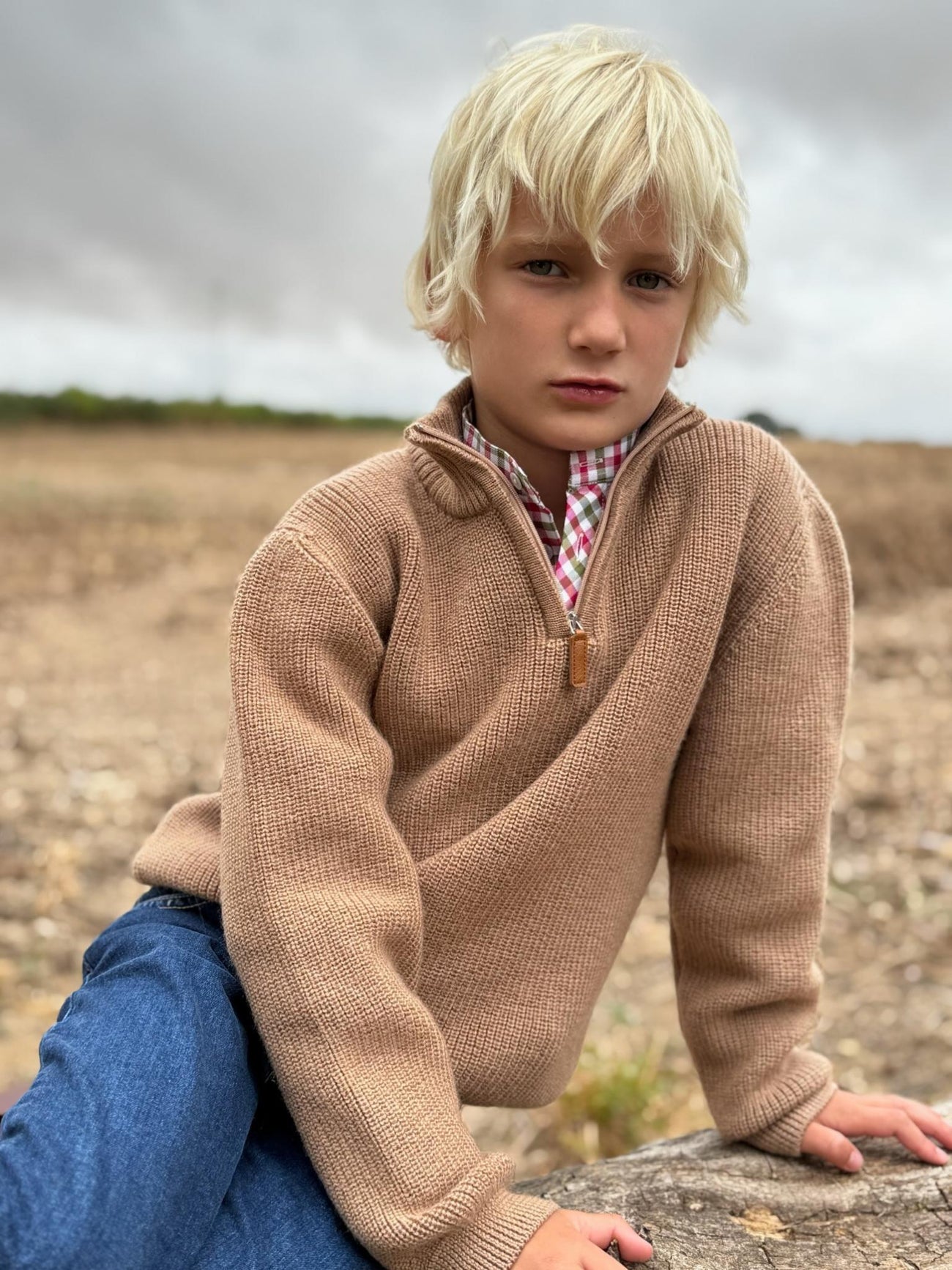 Camel Sonny Merino Boy Jumper