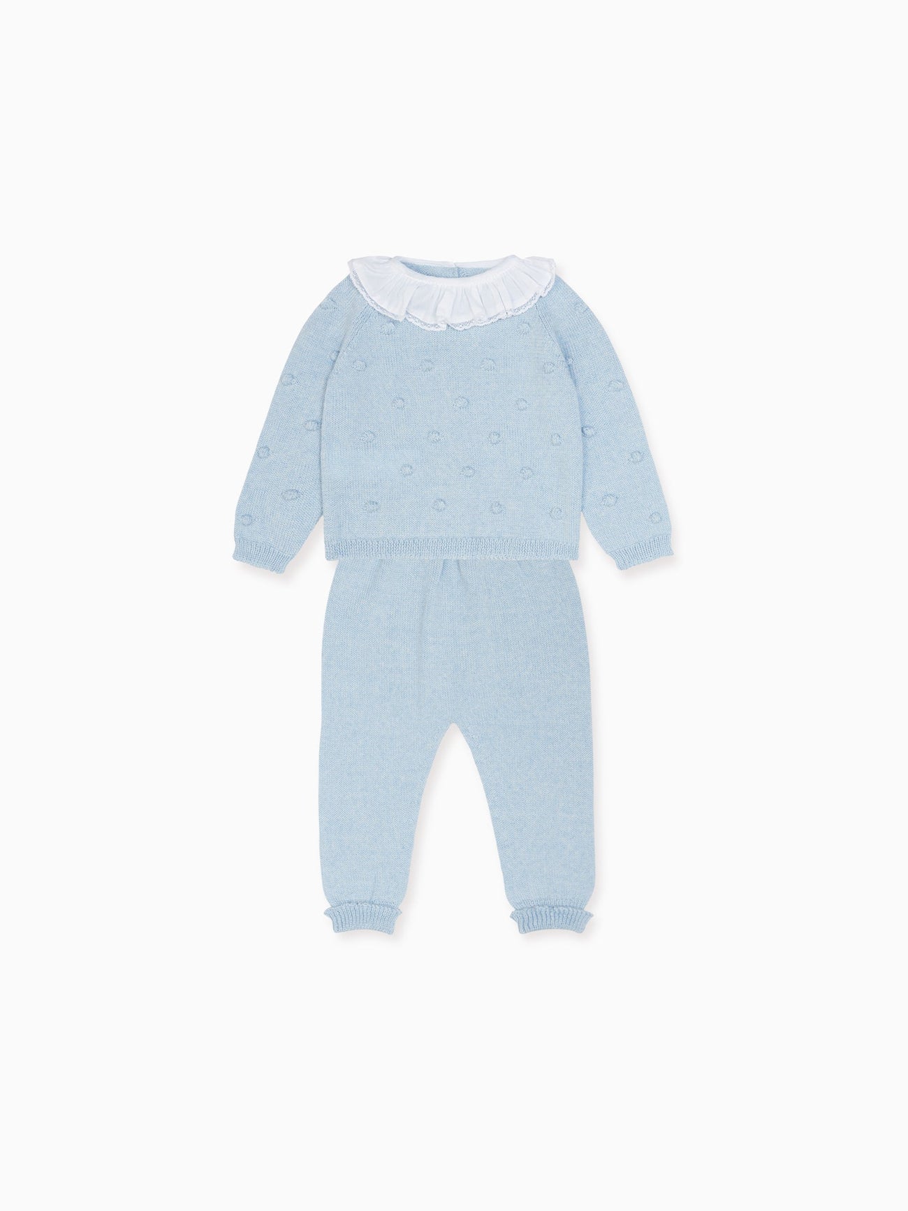Light Blue Camelia Merino Baby Set