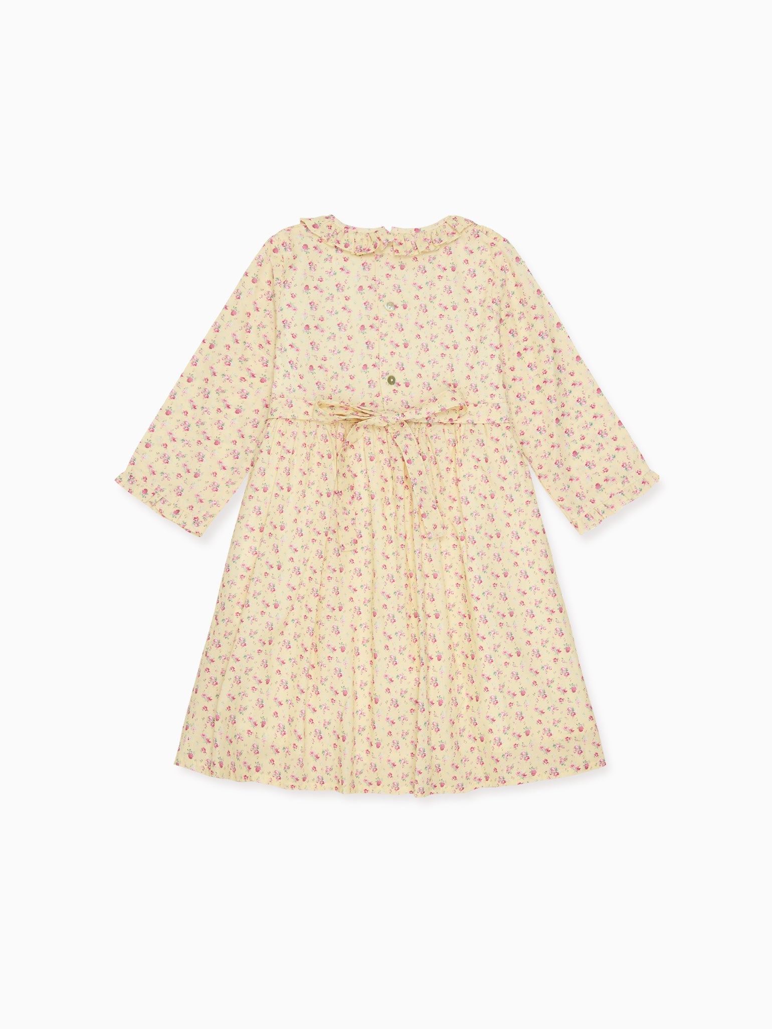 Yellow Floral Carlota Girl Smock Dress
