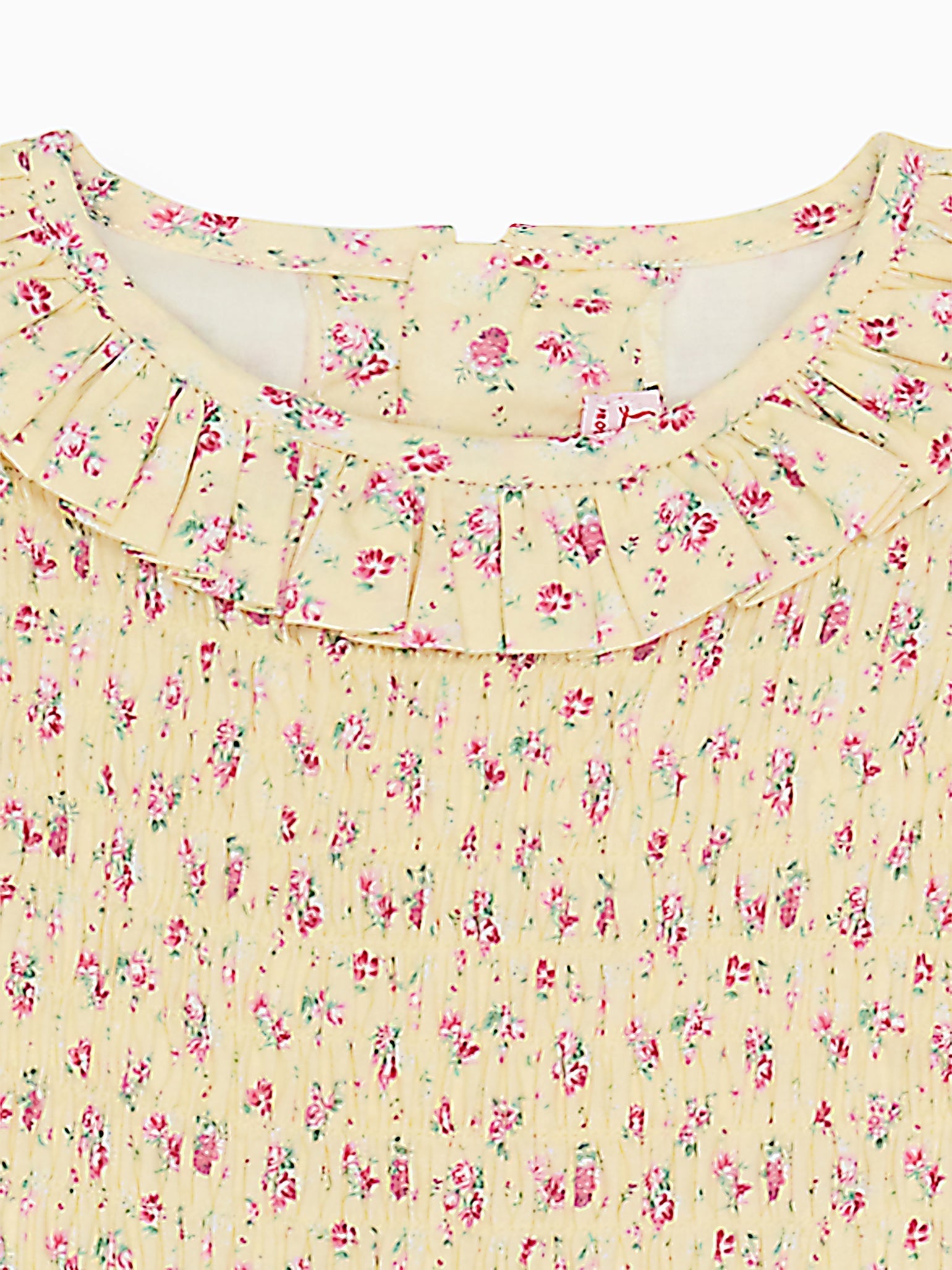 Yellow Floral Carlota Girl Smock Dress