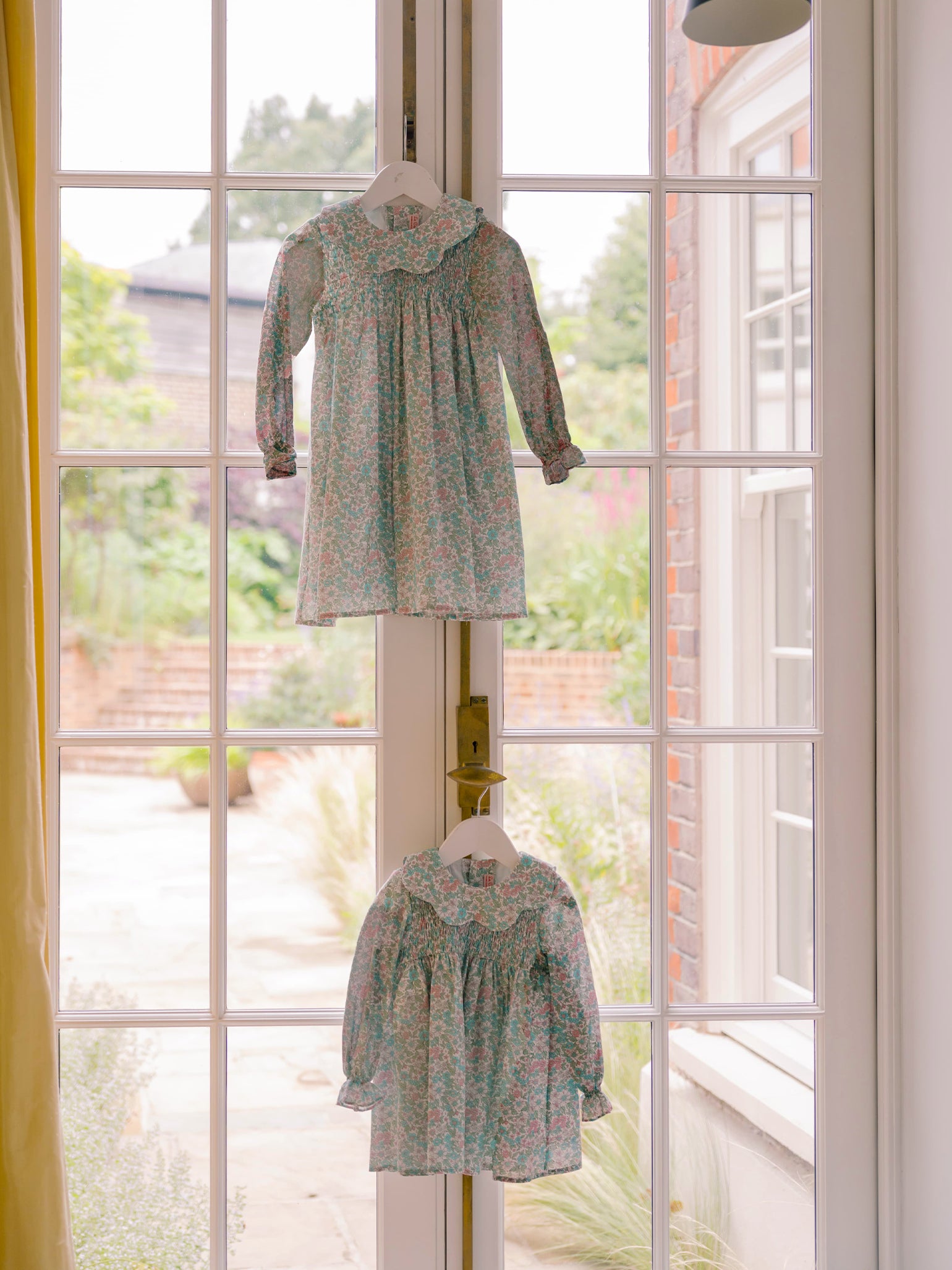 Aqua Floral Catalina Baby Girl Smock Set