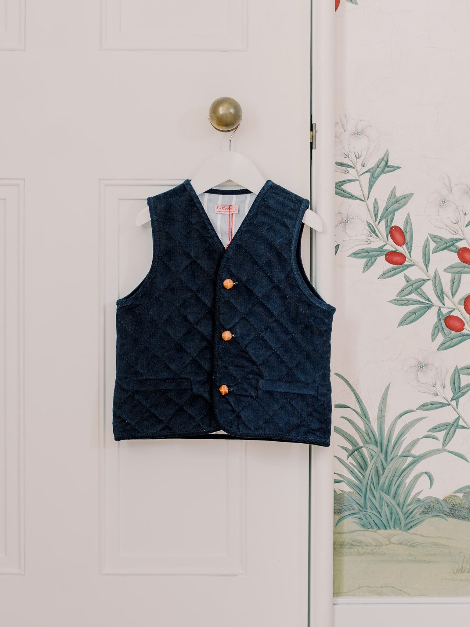 Navy Caza Kids Sleeveless Jacket