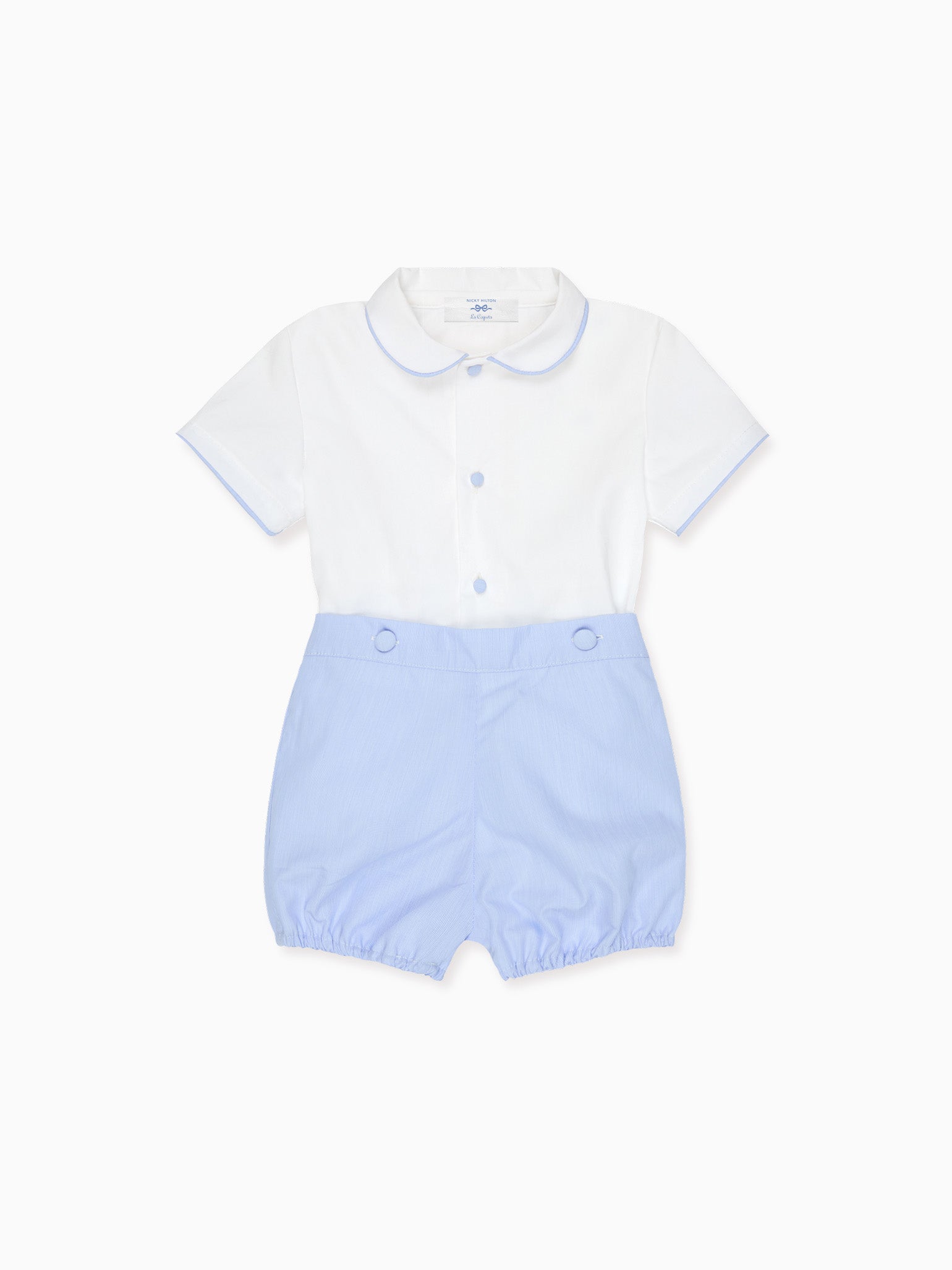Nicky Hilton x La Coqueta Blue Stripe Chasen Baby Boy Set