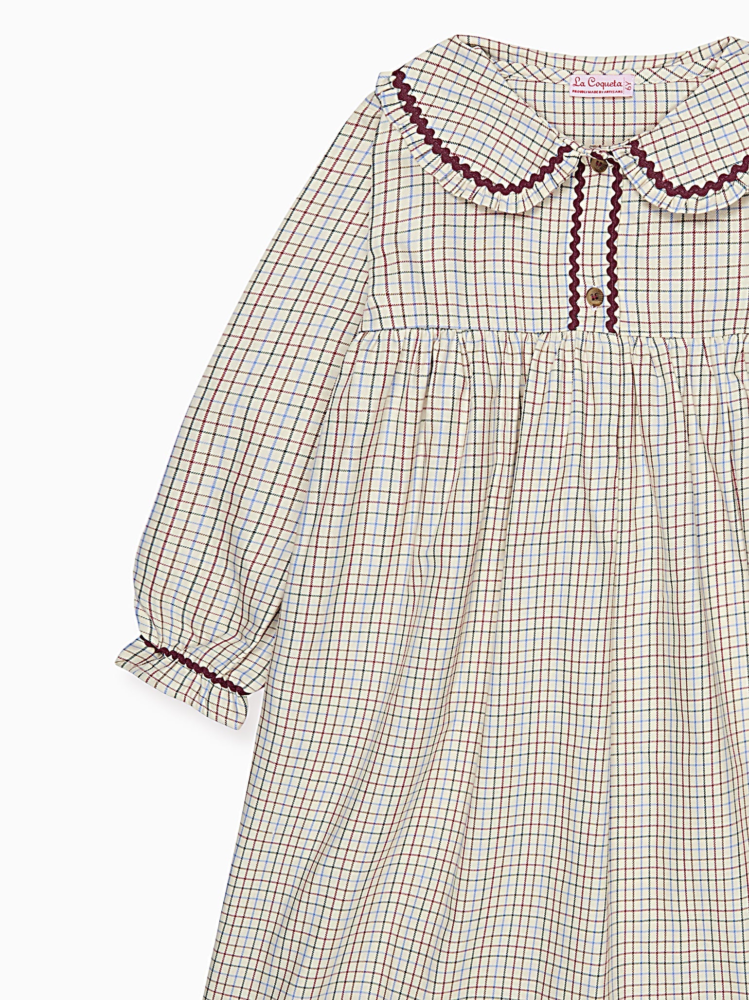 Ivory Check Clia Girl Nightgown