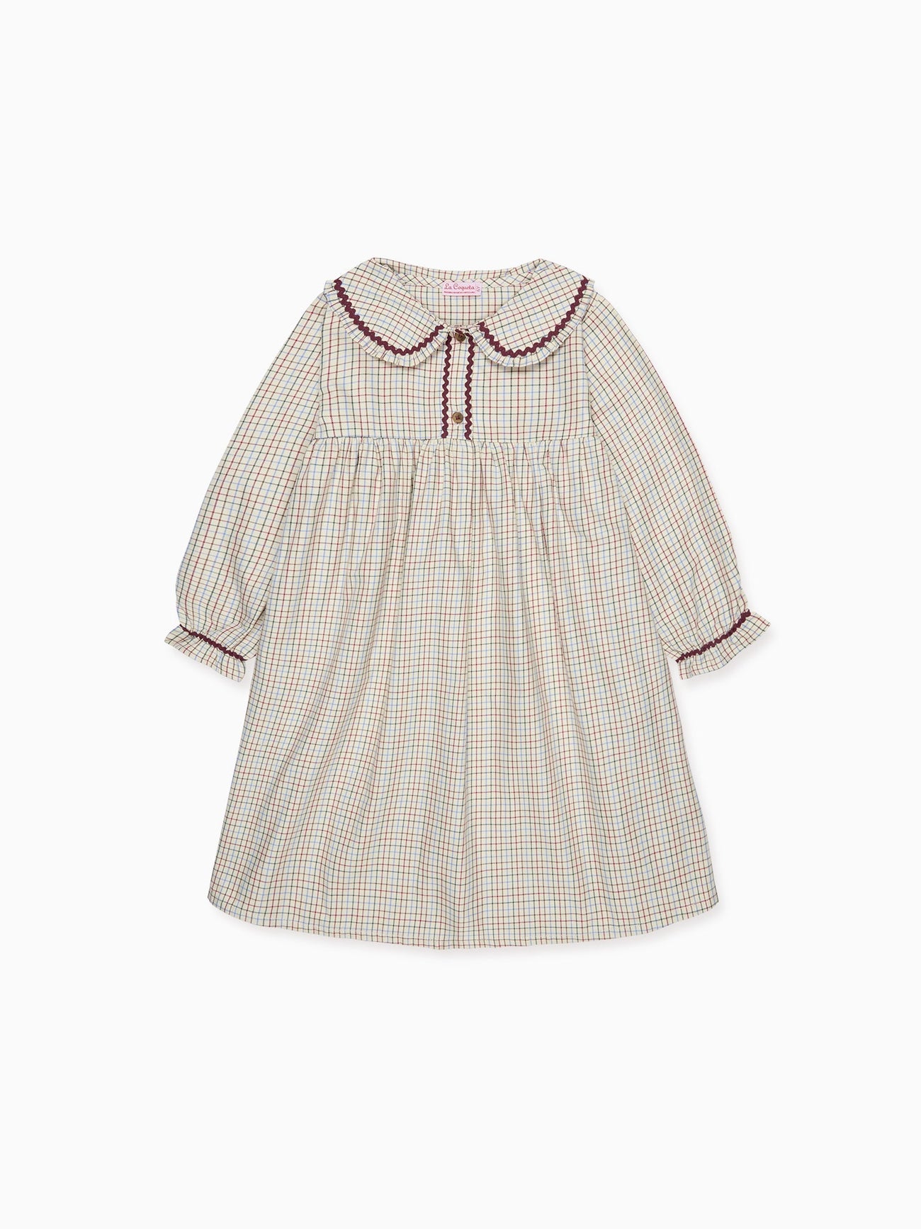 Ivory Check Clia Girl Nightgown