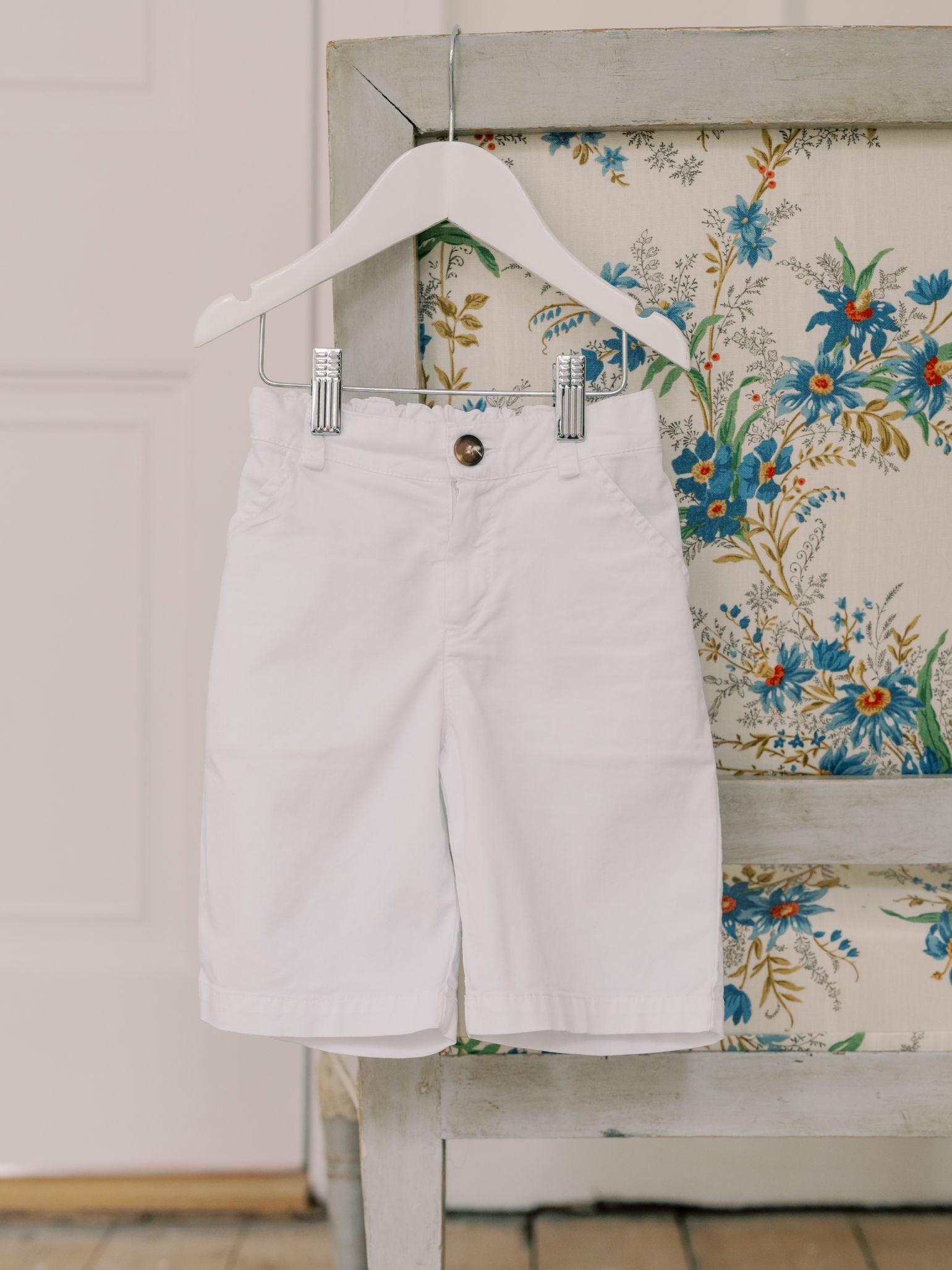 Nicky Hilton x La Coqueta White Conrad Boy Chino Shorts