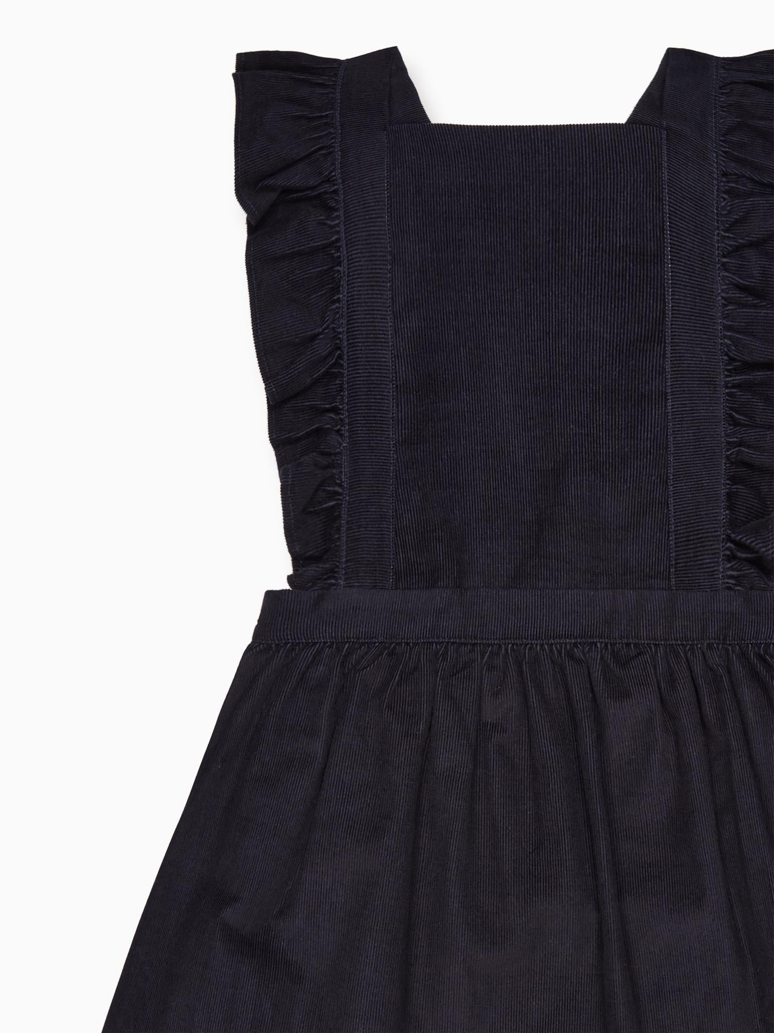 Navy Cora Corduroy Girl Pinafore Skirt