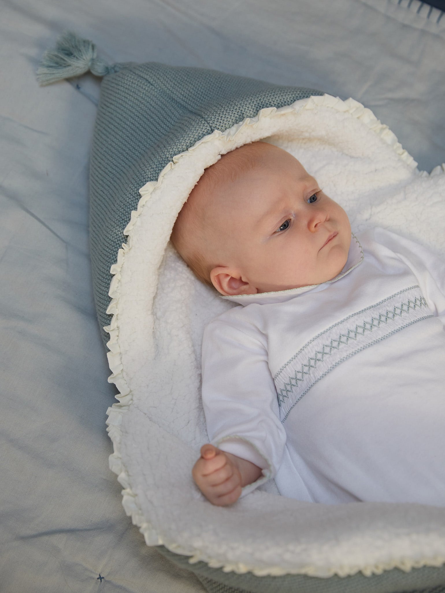 Sage Green Fatima Merino Baby Nest