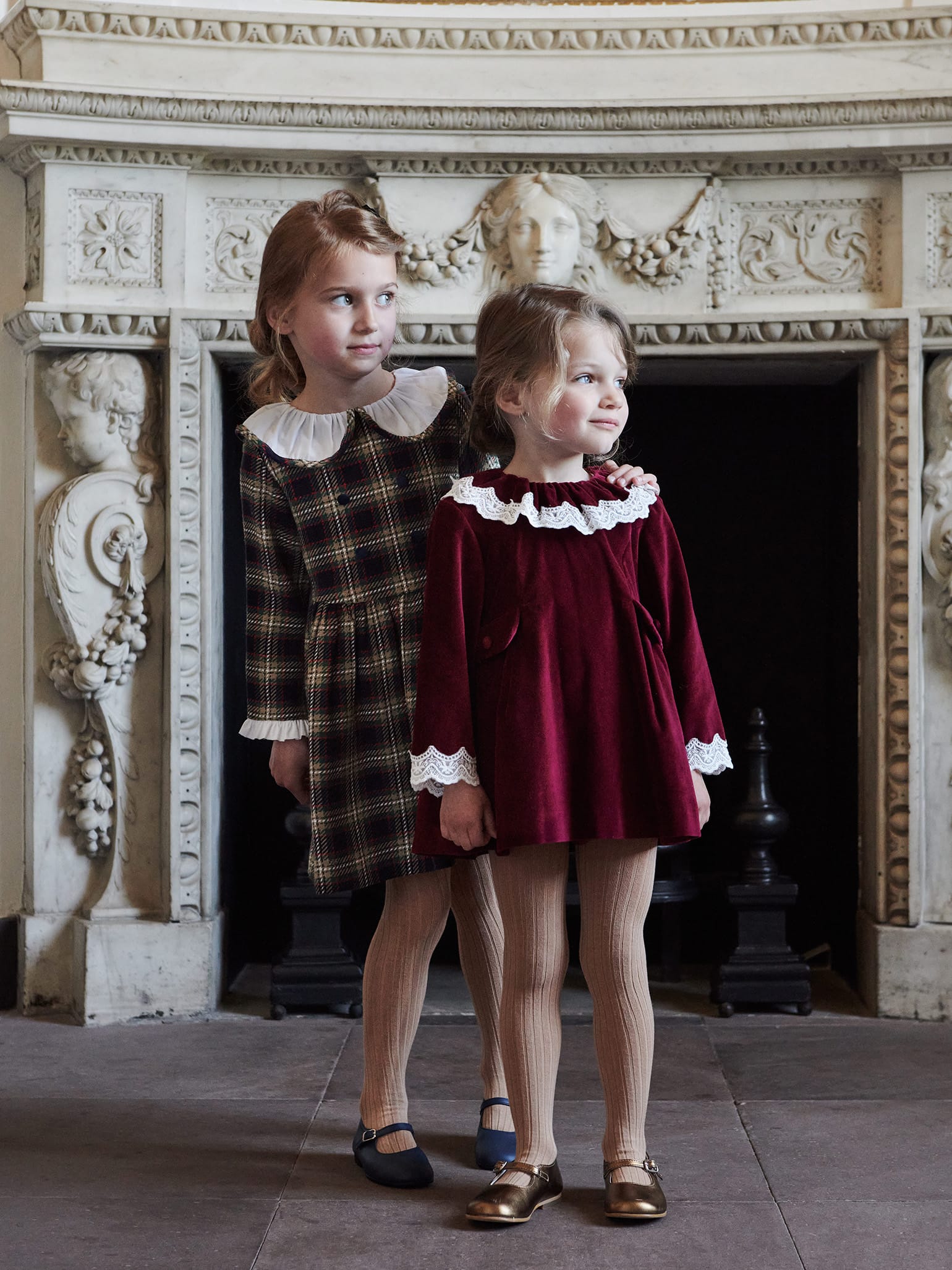 Burgundy Daroca Velvet Baby Girl Set