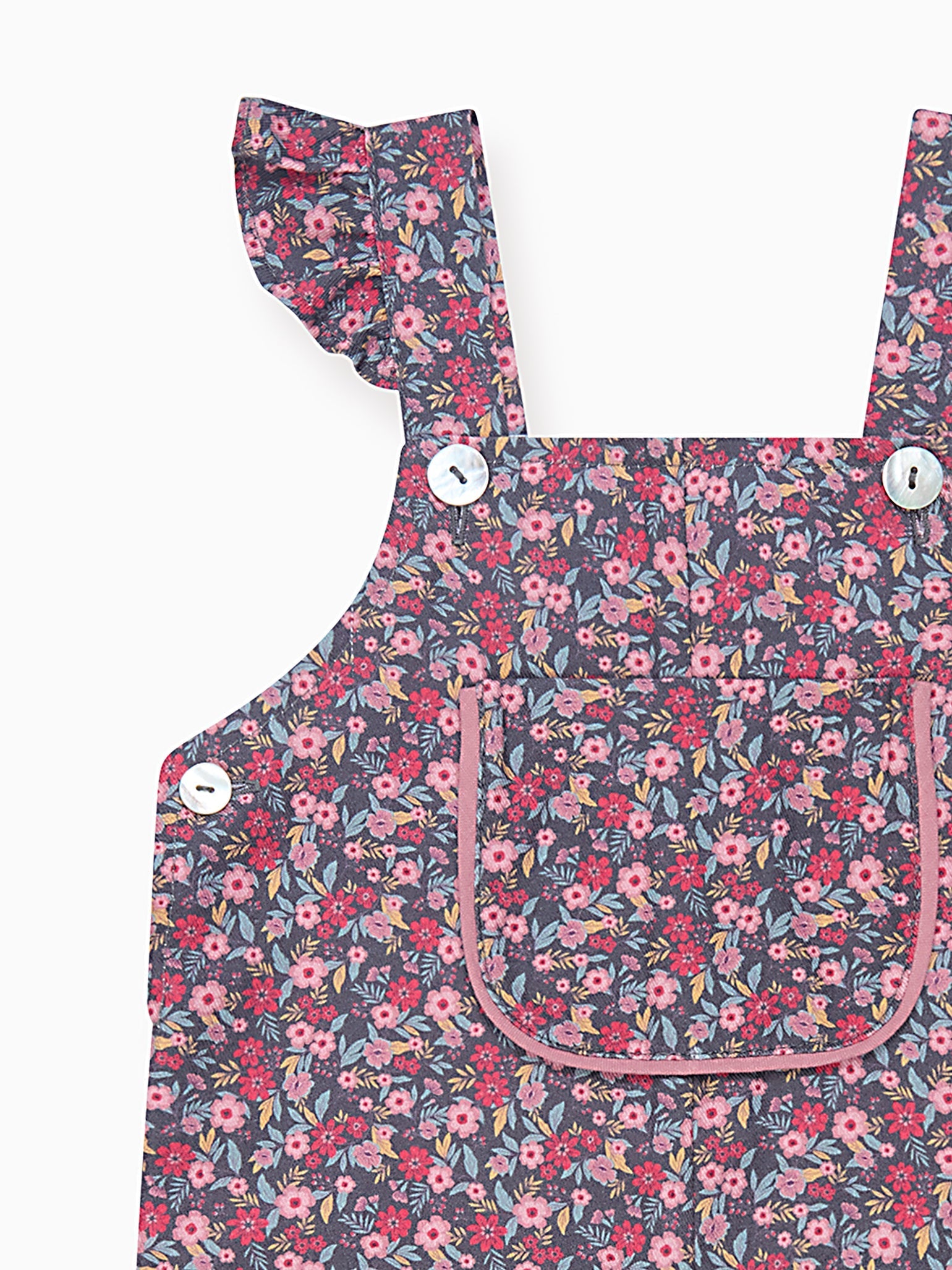 Dusty Pink Delphina Baby Girl Dungarees