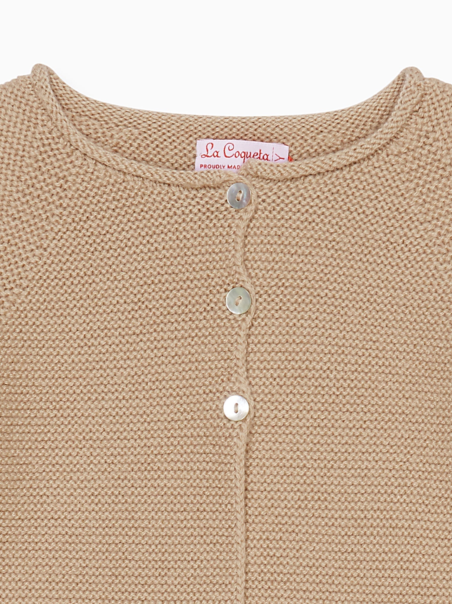 Camel Denia Merino Baby Cardigan
