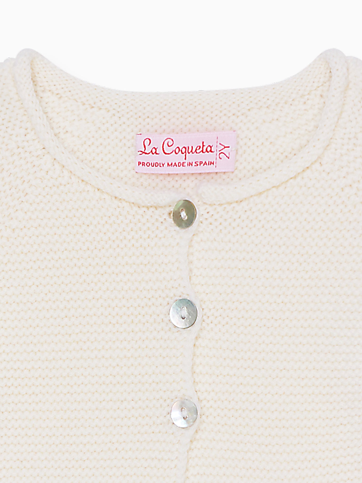 Ivory Denia Merino Baby Cardigan